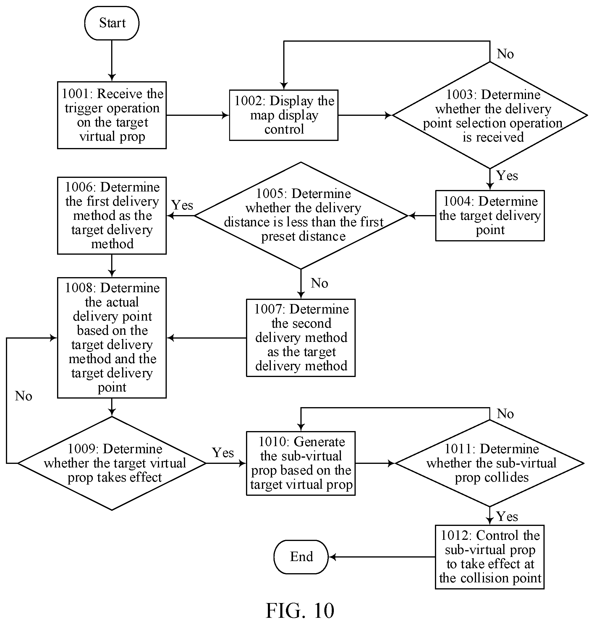 Patent US12599839 Figure 9 – Delivery of virtual effect
