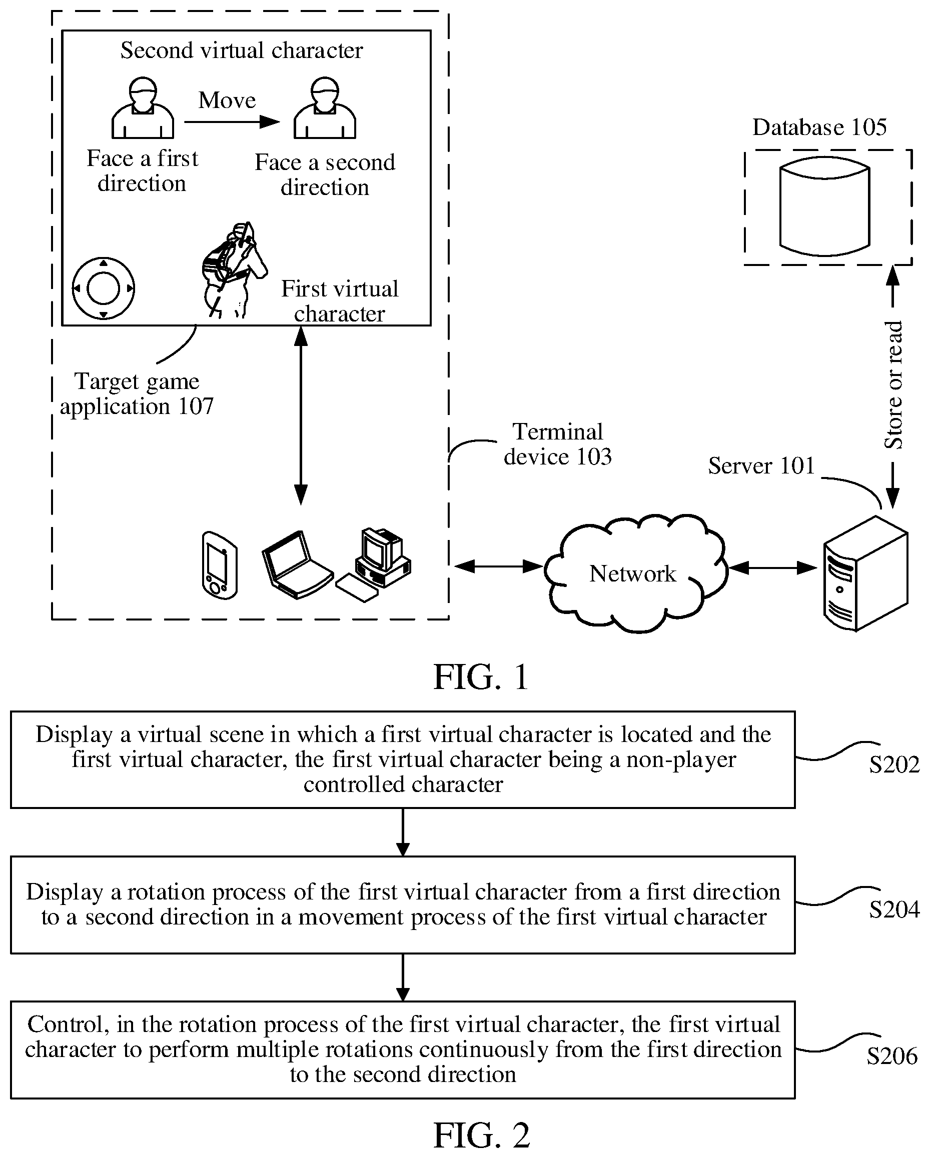 Patent US12599840 Figure 1 – Virtual character control method and apparatus, storage medium, and electronic device