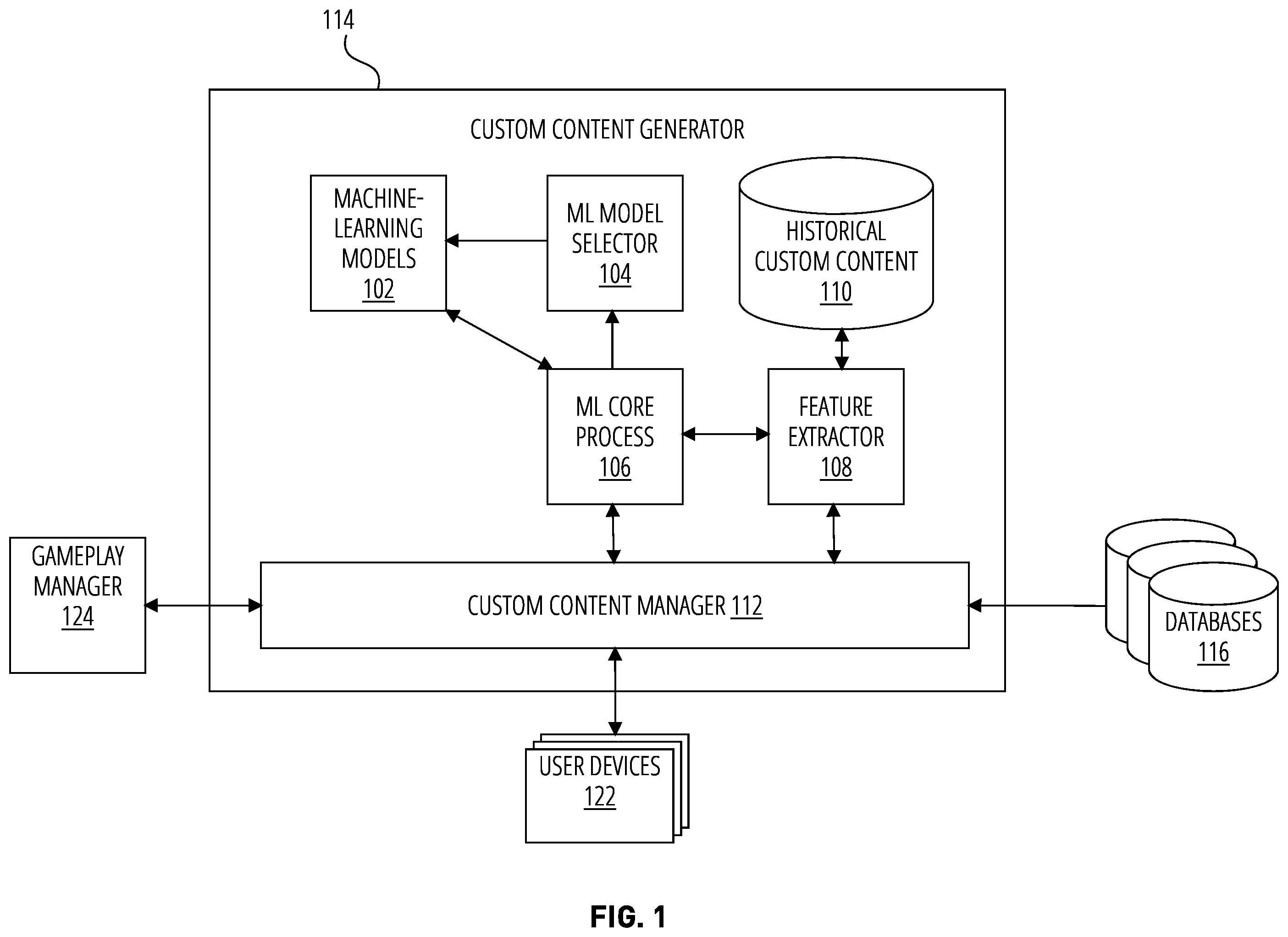 Patent US12599841 Figure 1 – Chat-based user-generated content assistance