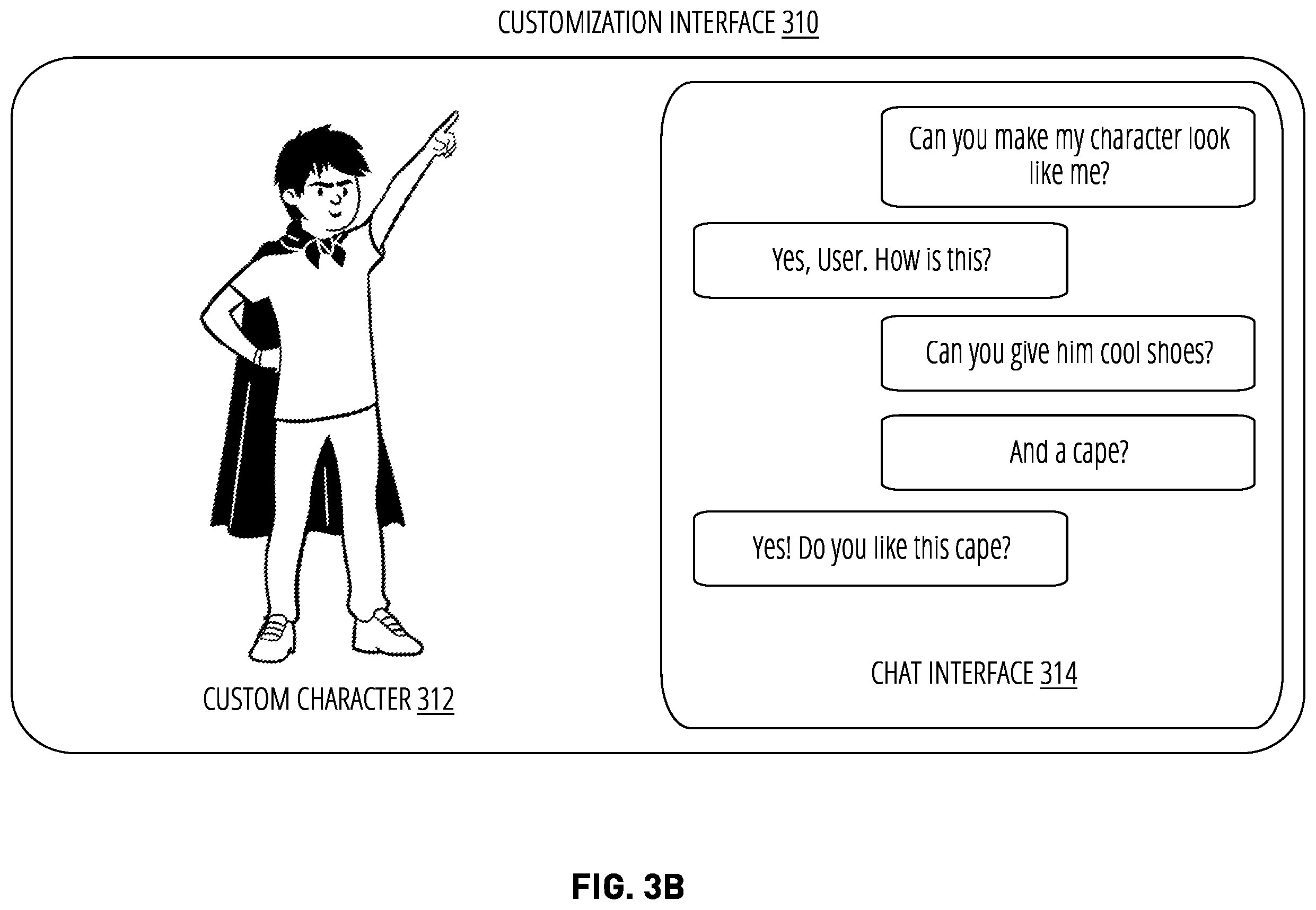 Patent US12599841 Figure 4 – Chat-based user-generated content assistance