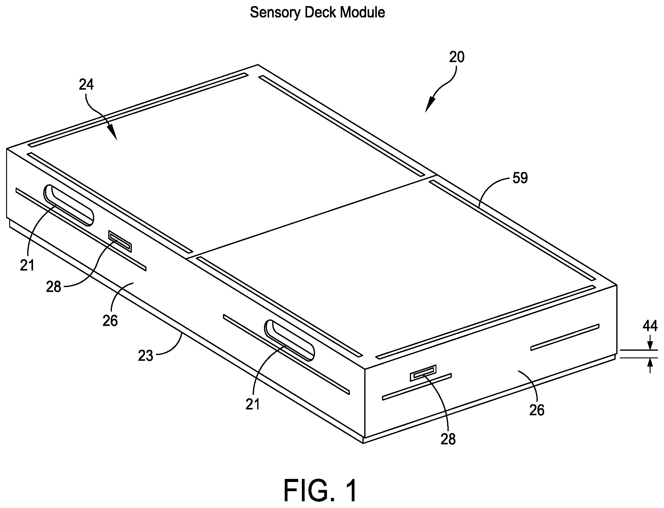 Patent US12599844 Figure 1 – Modular sensory platform