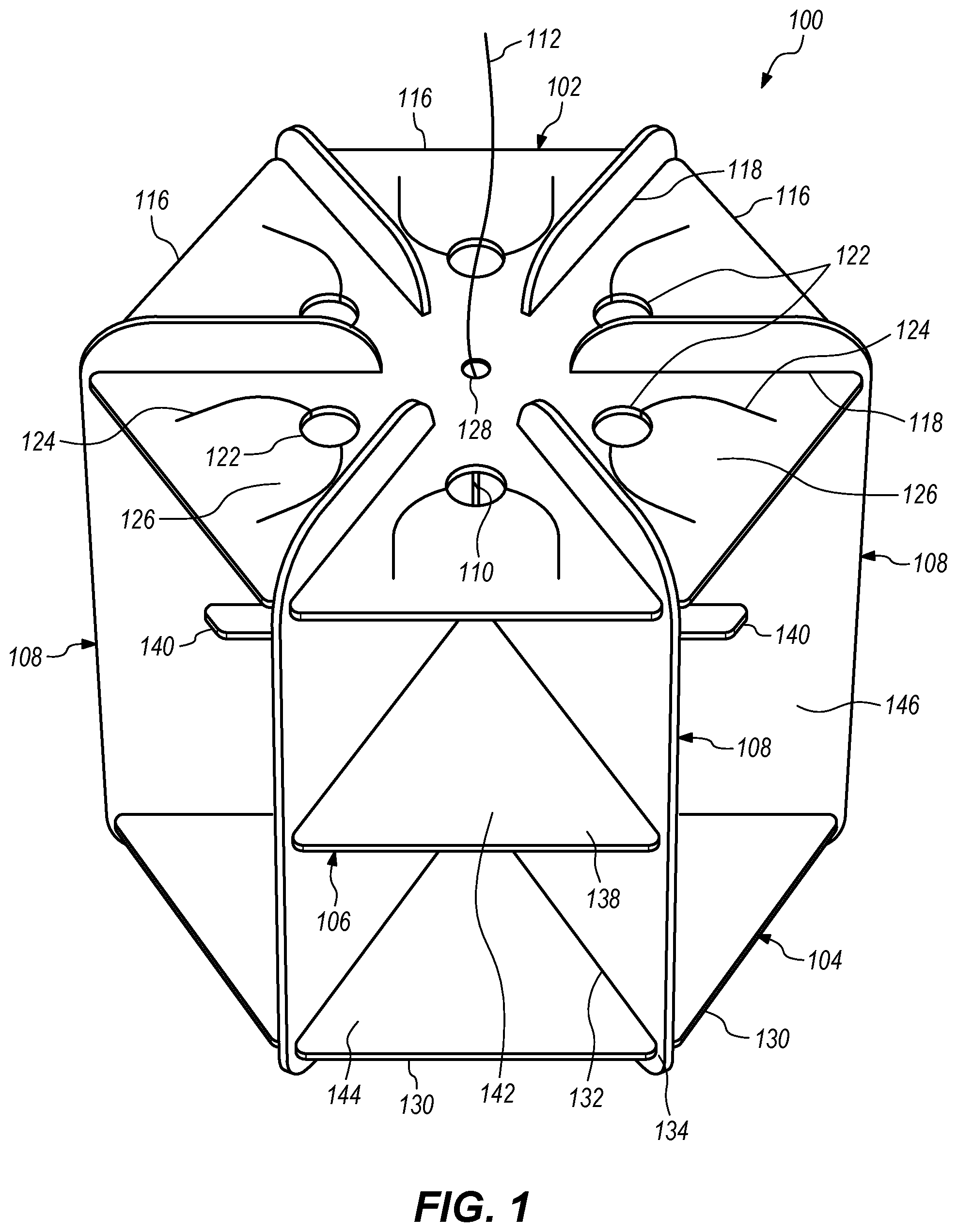 Patent US12599845 Figure 1 – Piñata structure and method for assembling same