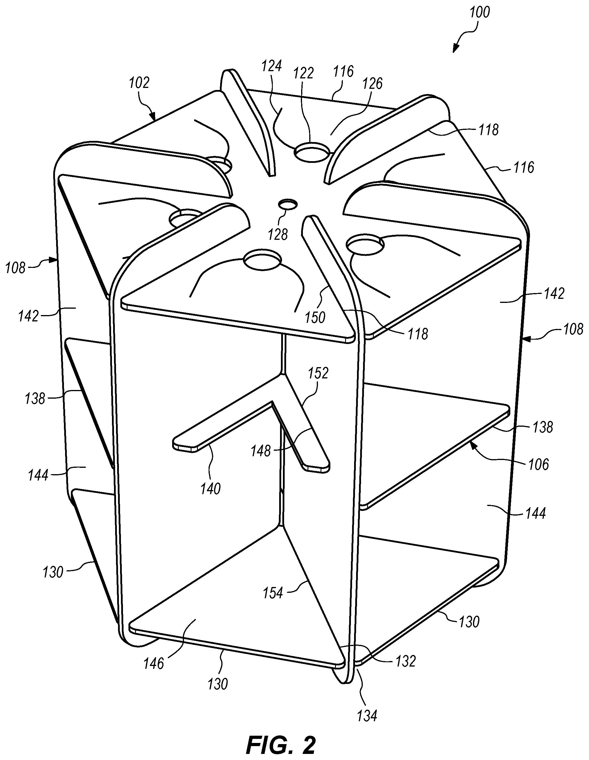 Patent US12599845 Figure 2 – Piñata structure and method for assembling same