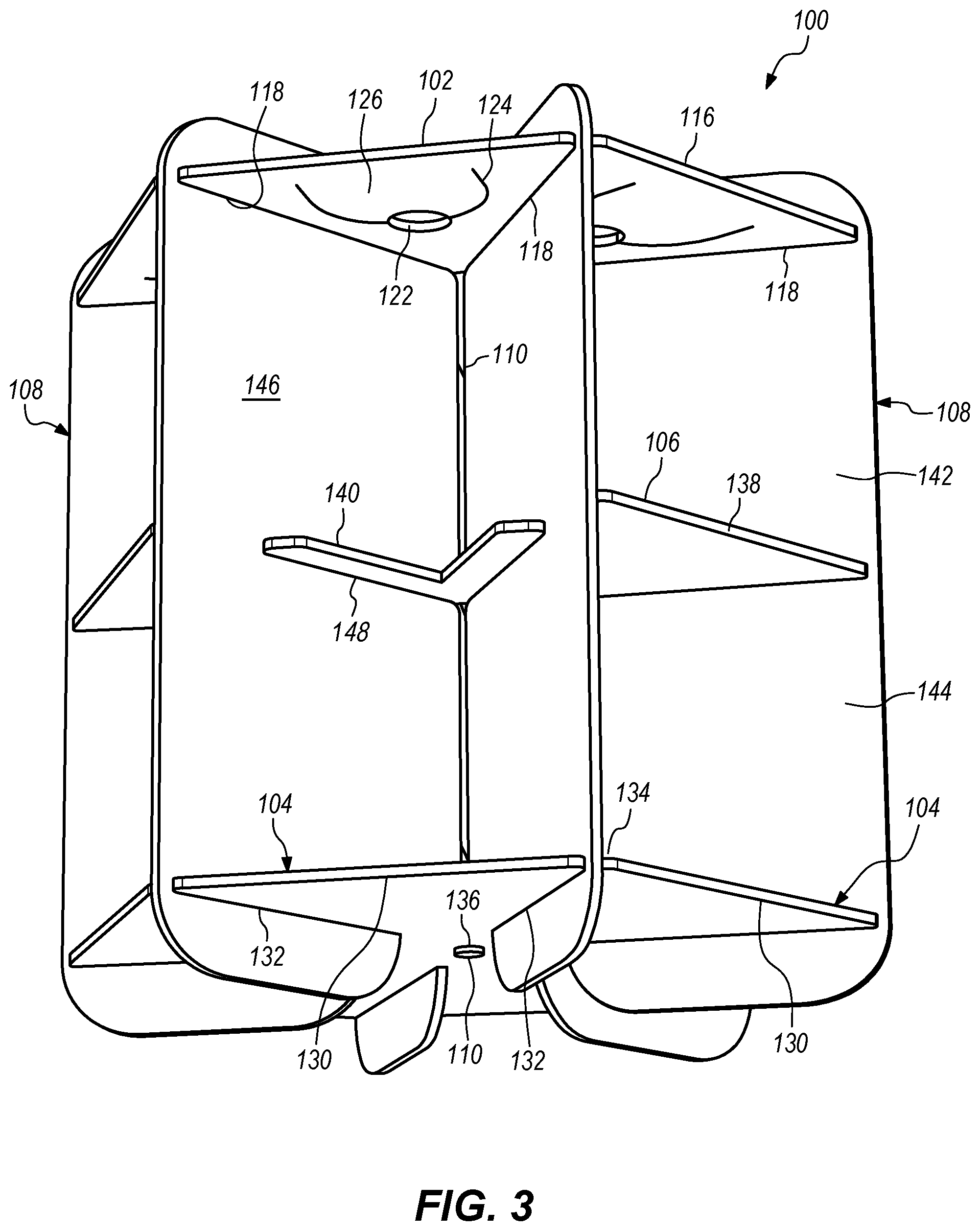 Patent US12599845 Figure 3 – Piñata structure and method for assembling same