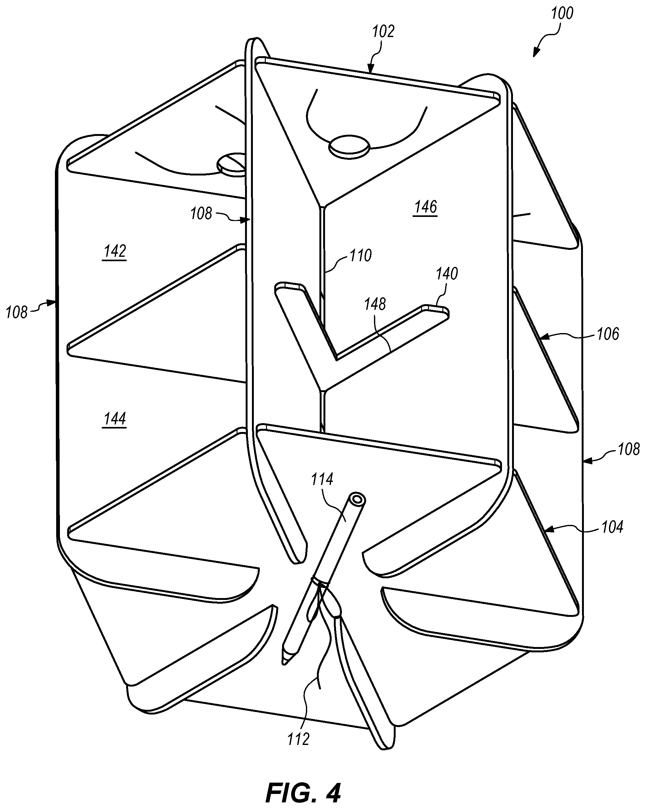 Patent US12599845 Figure 4 – Piñata structure and method for assembling same