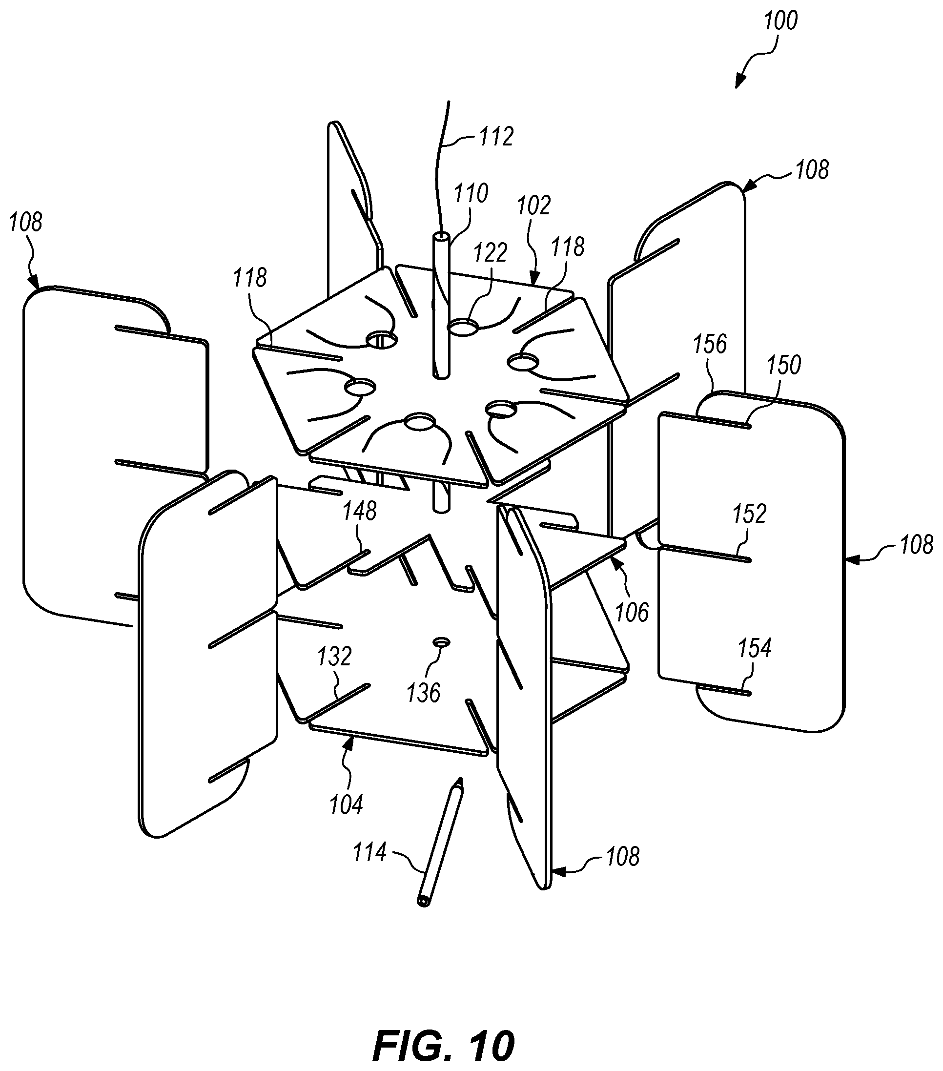 Patent US12599845 Figure 10 – Piñata structure and method for assembling same