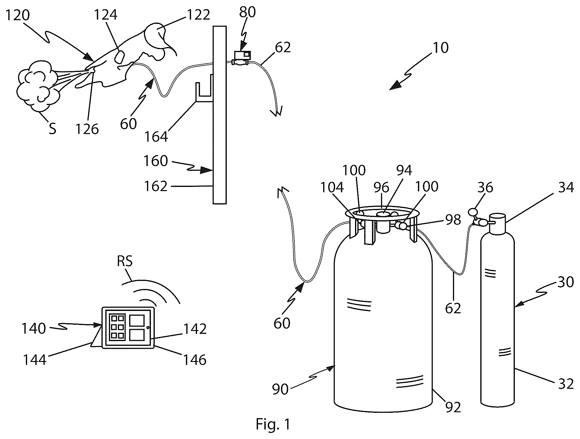 Patent US12599846 Figure 1 – Bull skull with smoke dispensing system