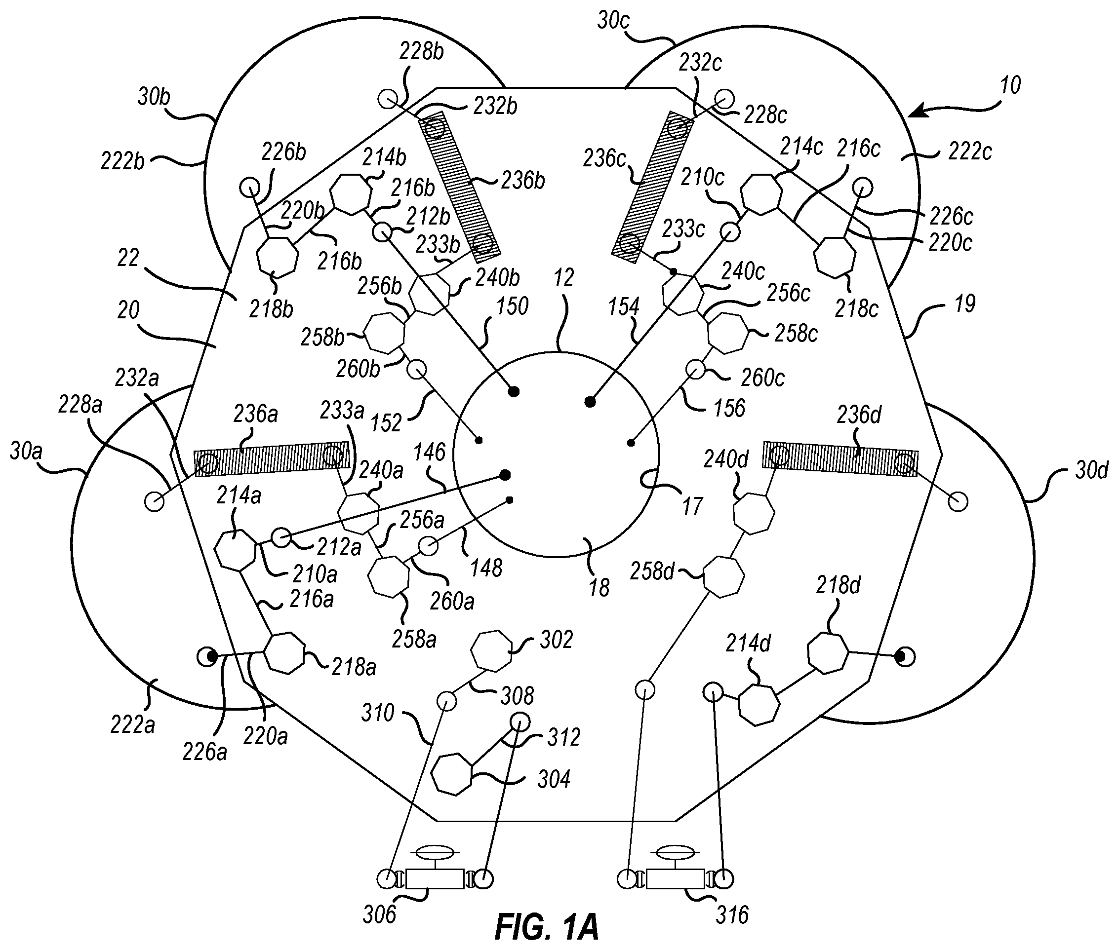 Patent US12599851 Figure 1 – Multi-column chromatography systems with rotatable valve assemblies