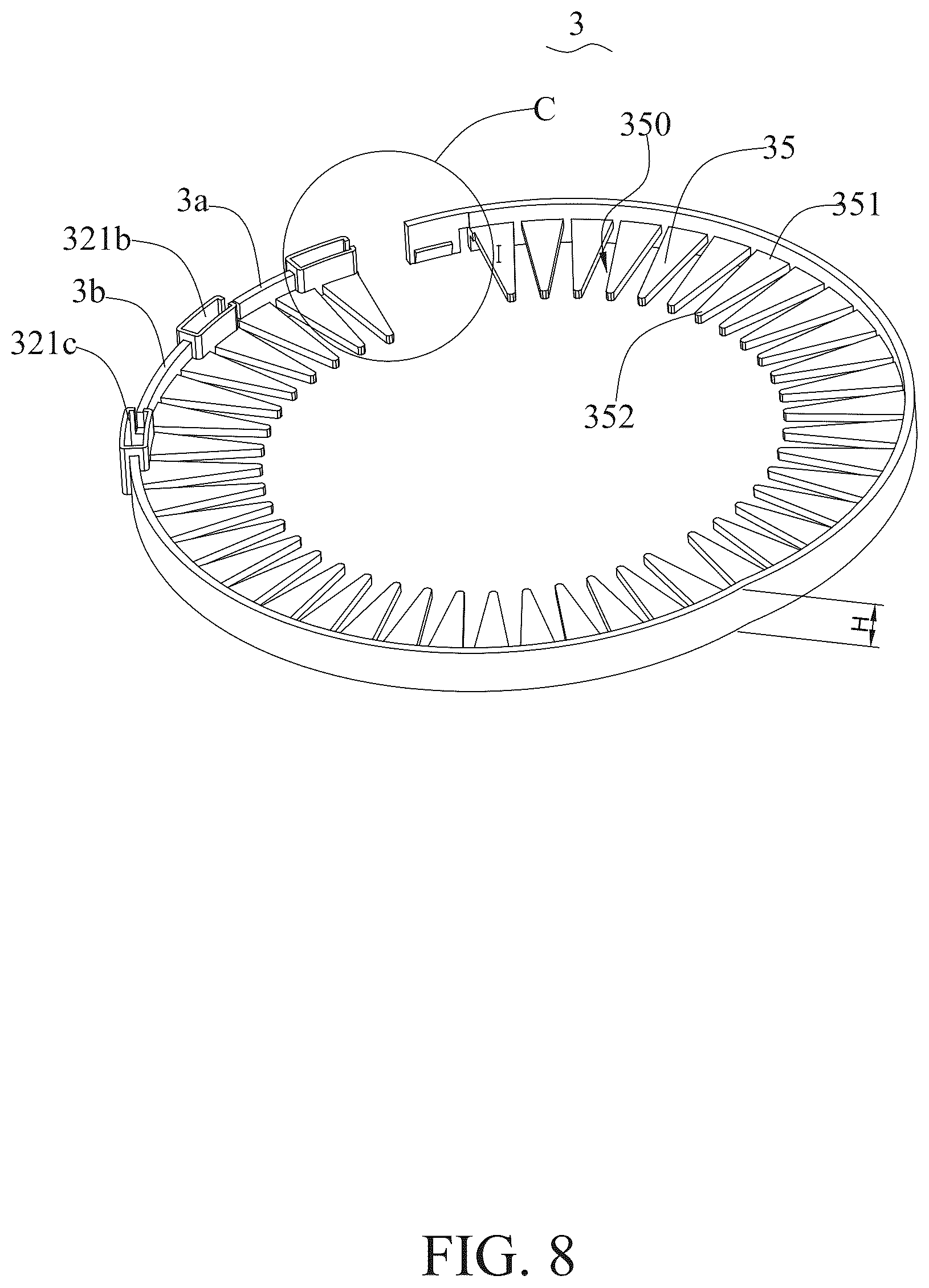 Patent US12599853 Figure 8 – Swimming pool filter cartridge