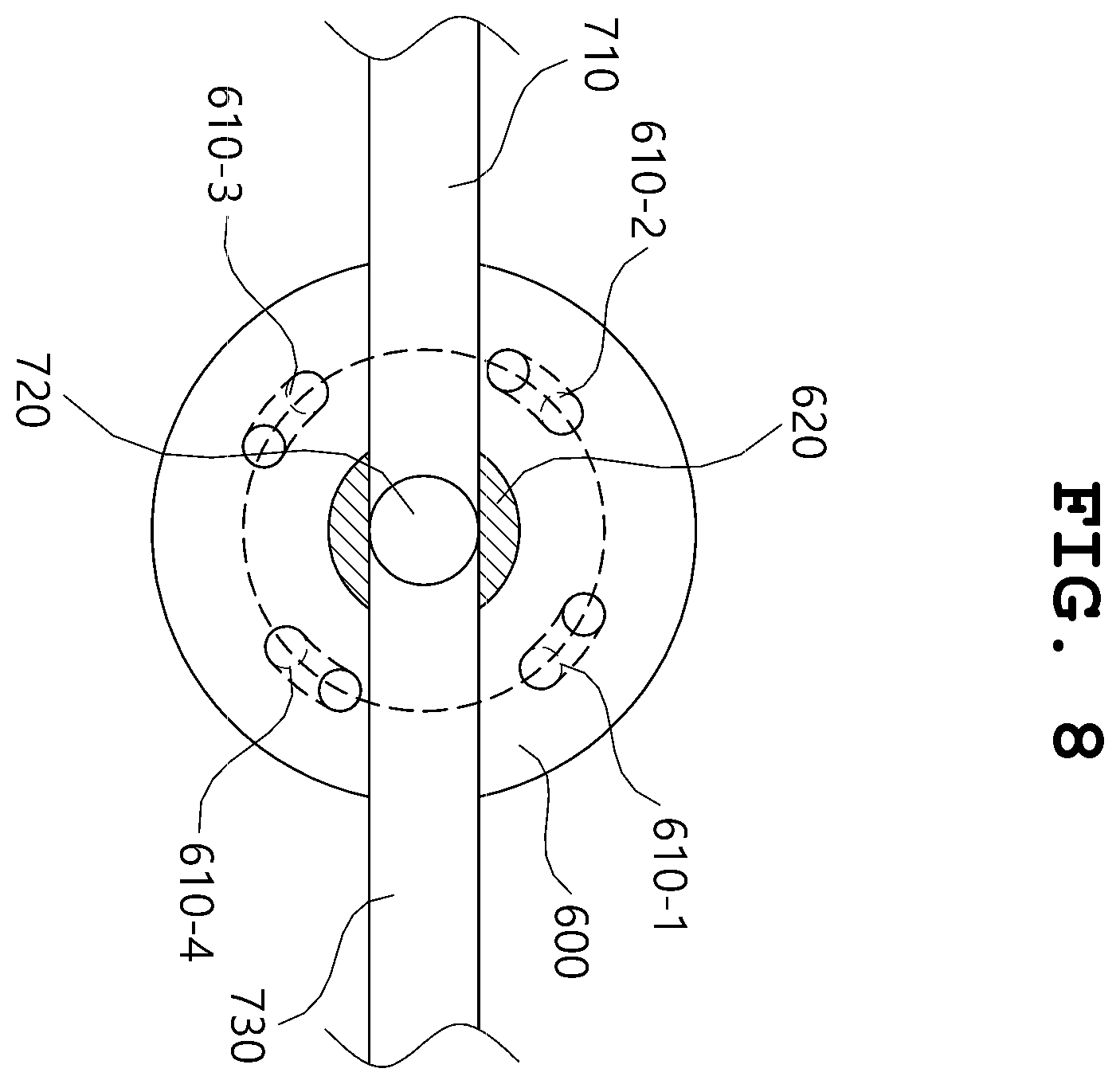 Patent US12599855 Figure 8 – Double filter apparatus including gas supply tube and system including the same