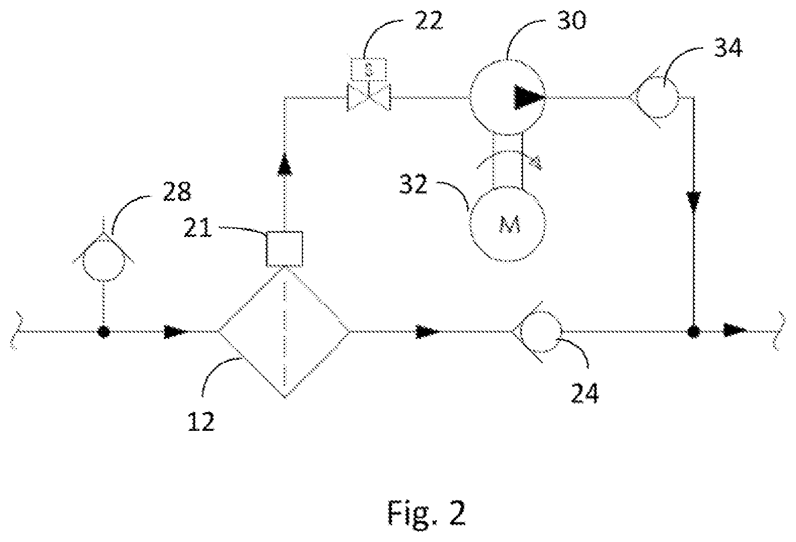 Patent US12599856 Figure 2 – Fluid filter system with auto drain