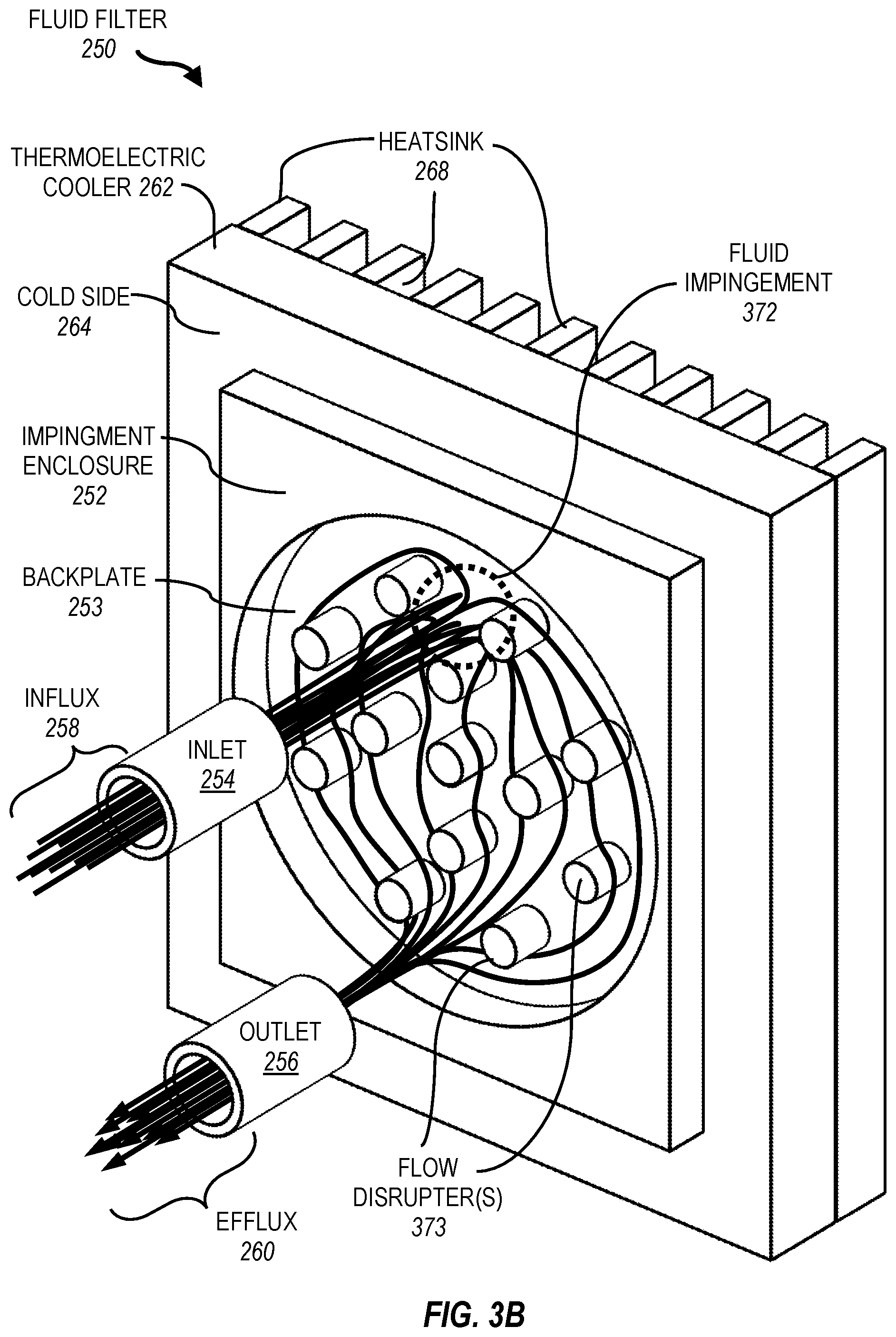 Patent US12599861 Figure 5 – Impinging gas sample water condenser