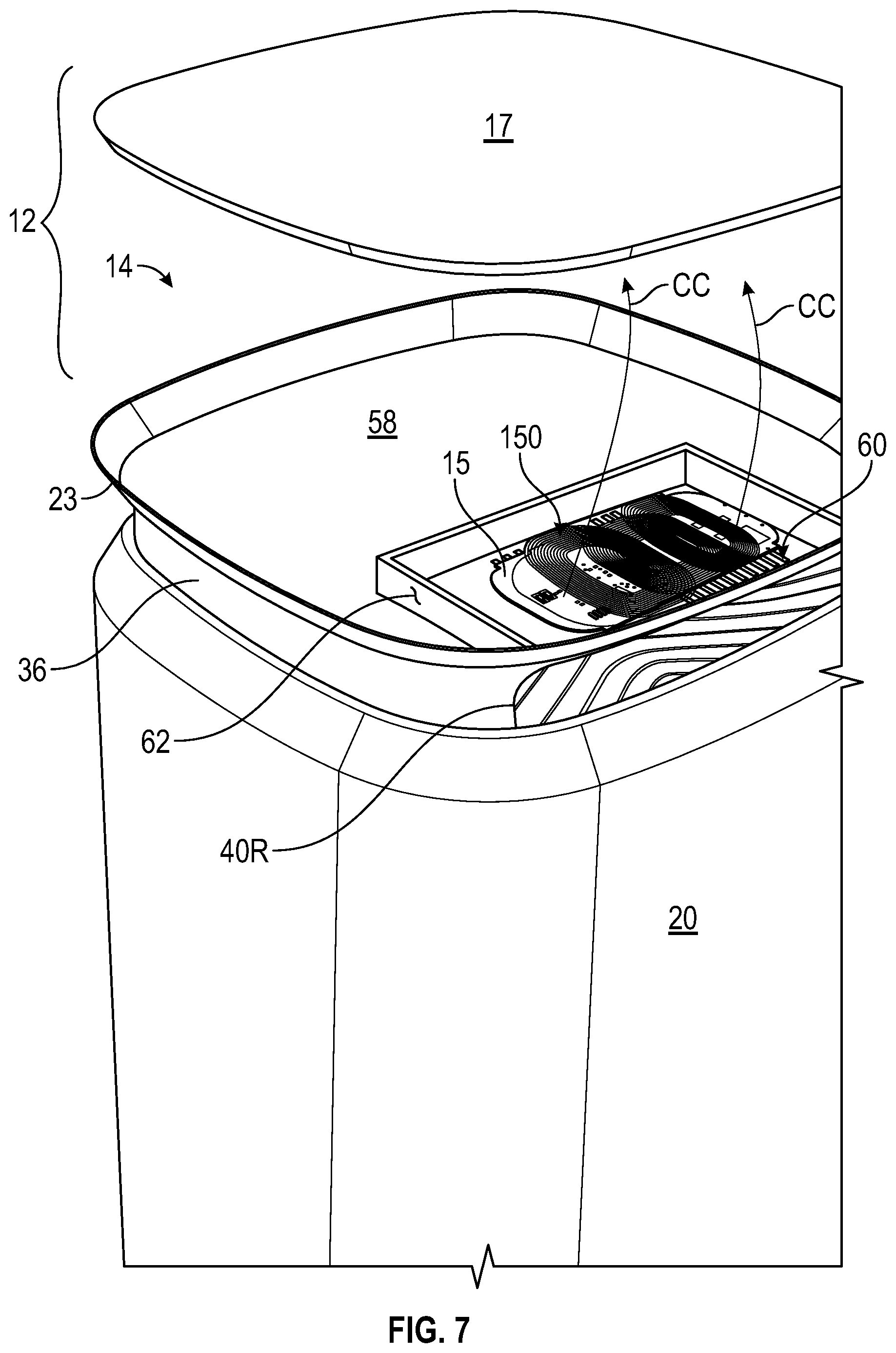 Patent US12599863 Figure 7 – Air purifier with integrated electronics cooling