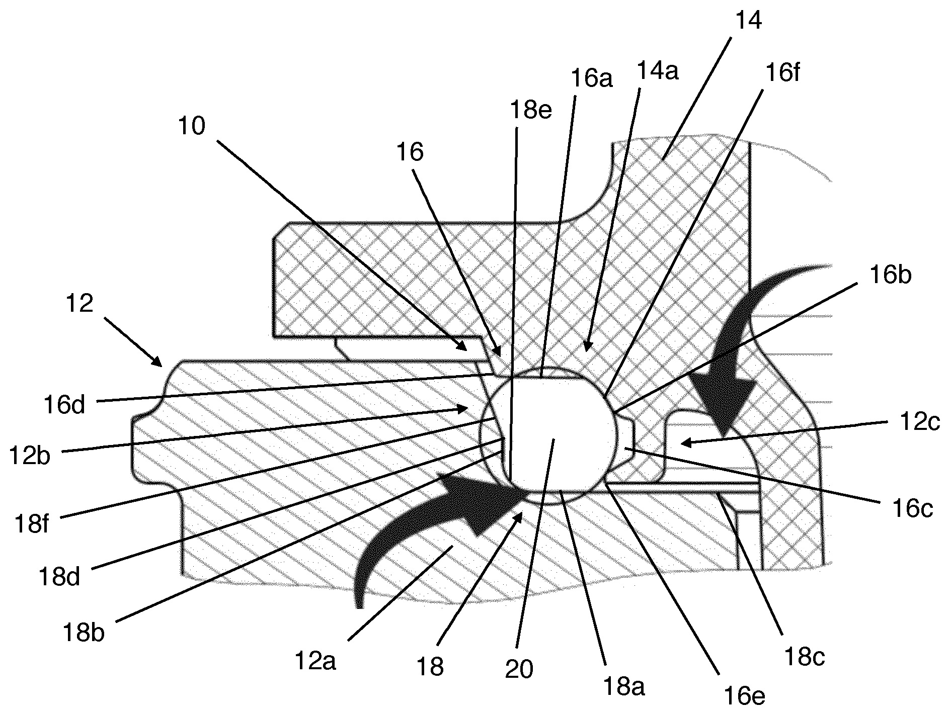 Patent US12599865 Figure 1 – Sealing interface, air dryer cartridge and air treatment device