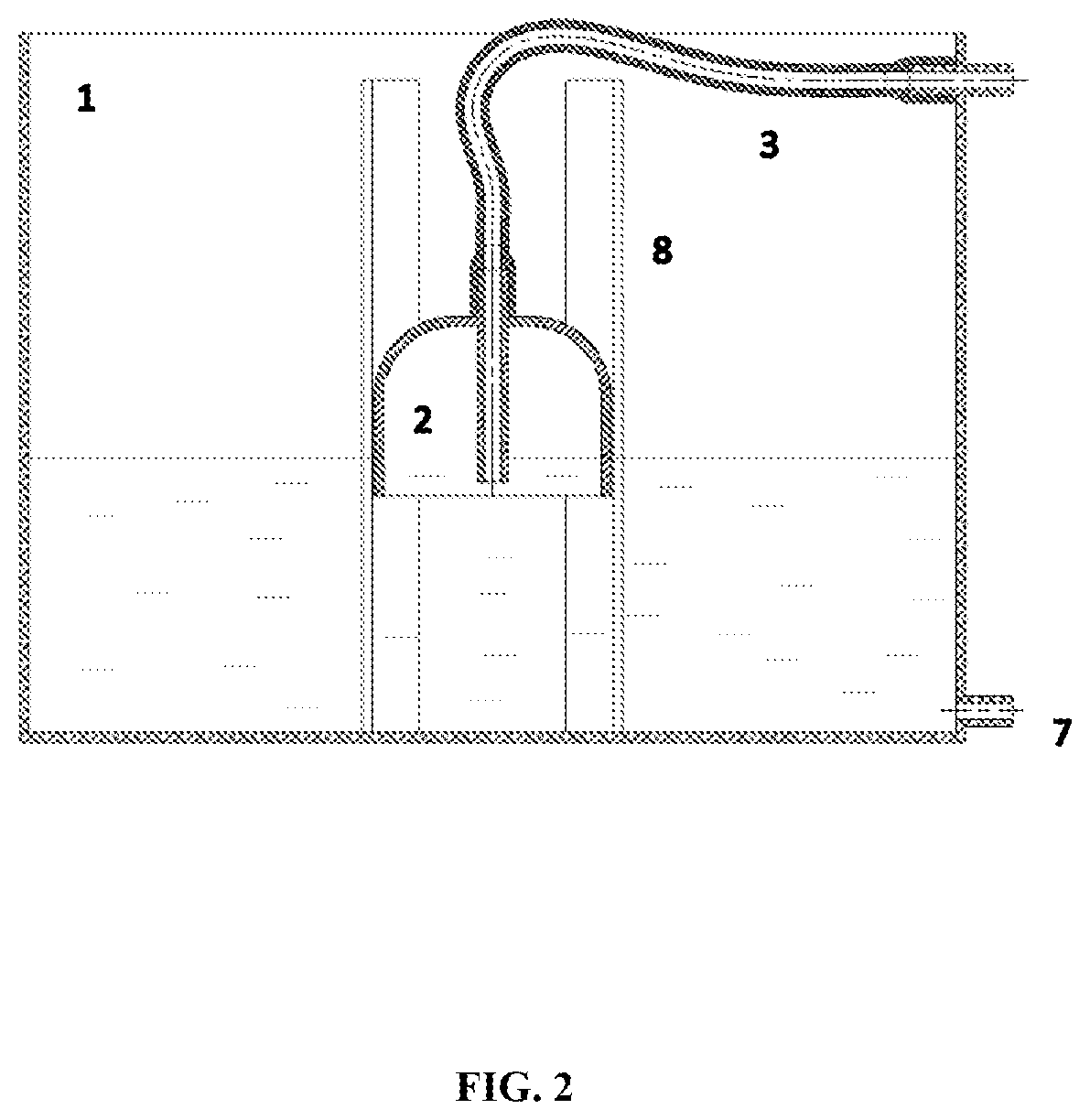 Patent US12599873 Figure 2 – Device for membrane purification of a liquid