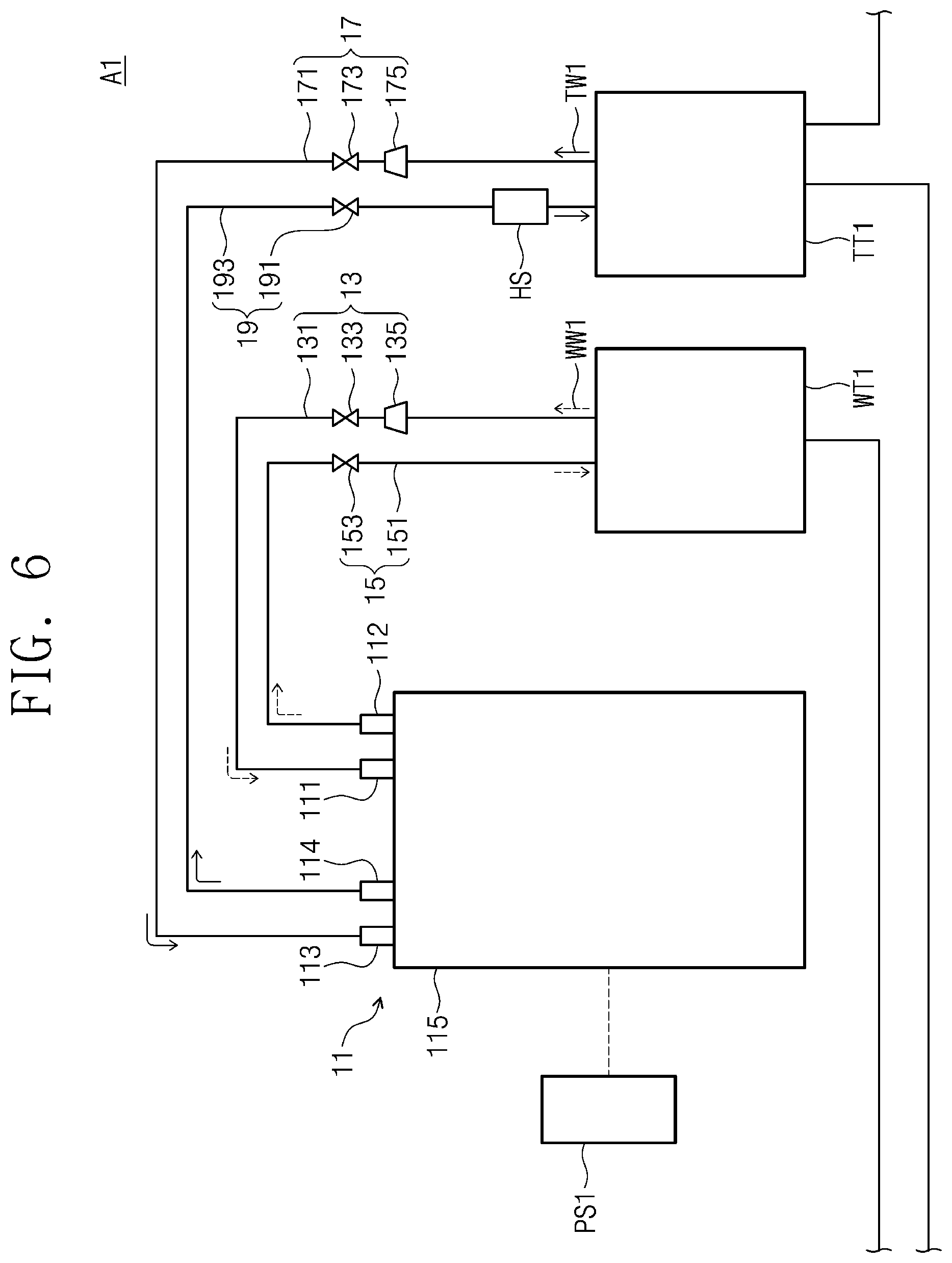 Patent US12599874 Figure 6 – Wastewater treatment system and method for semiconductor fabrication process