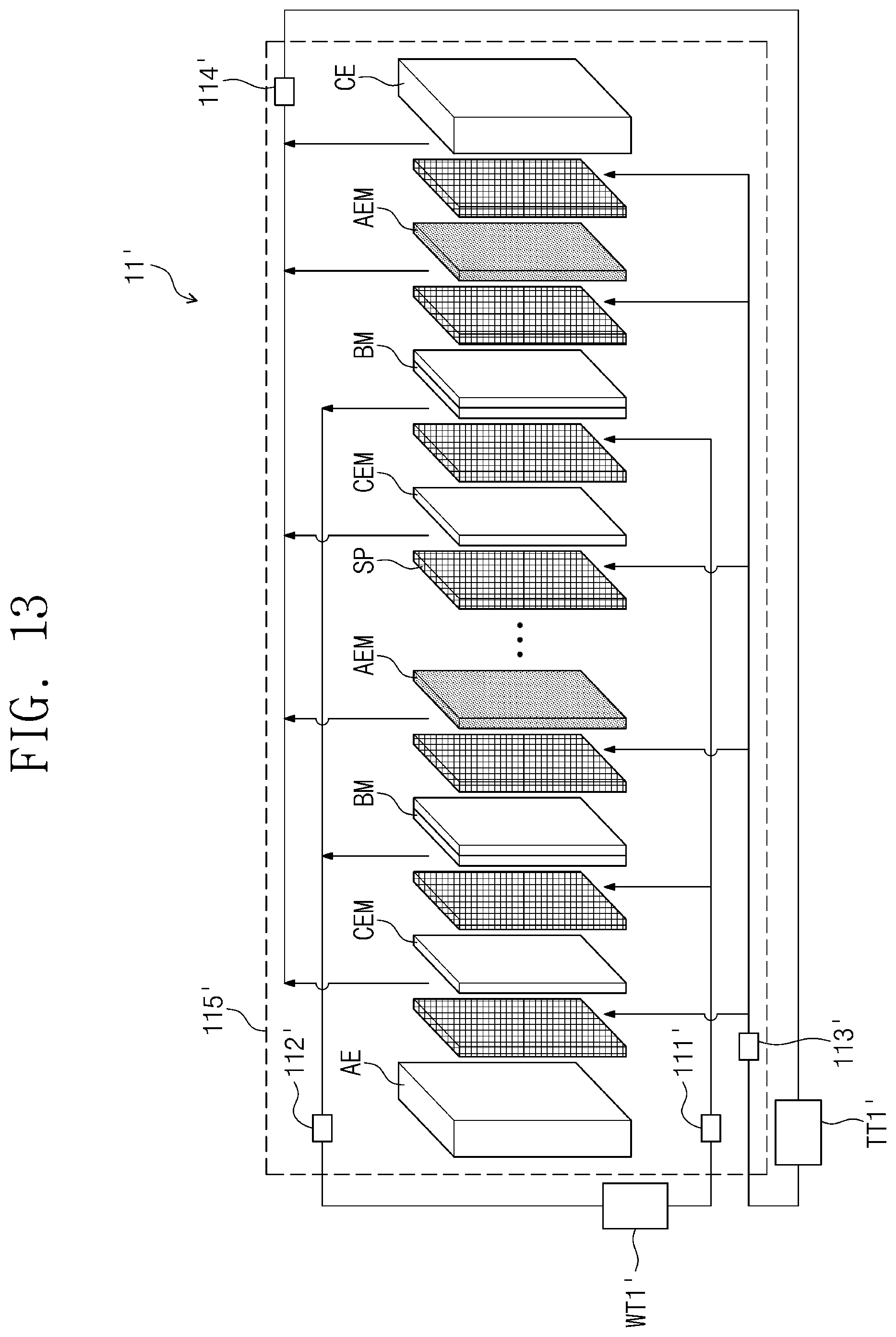Patent US12599874 Figure 13 – Wastewater treatment system and method for semiconductor fabrication process