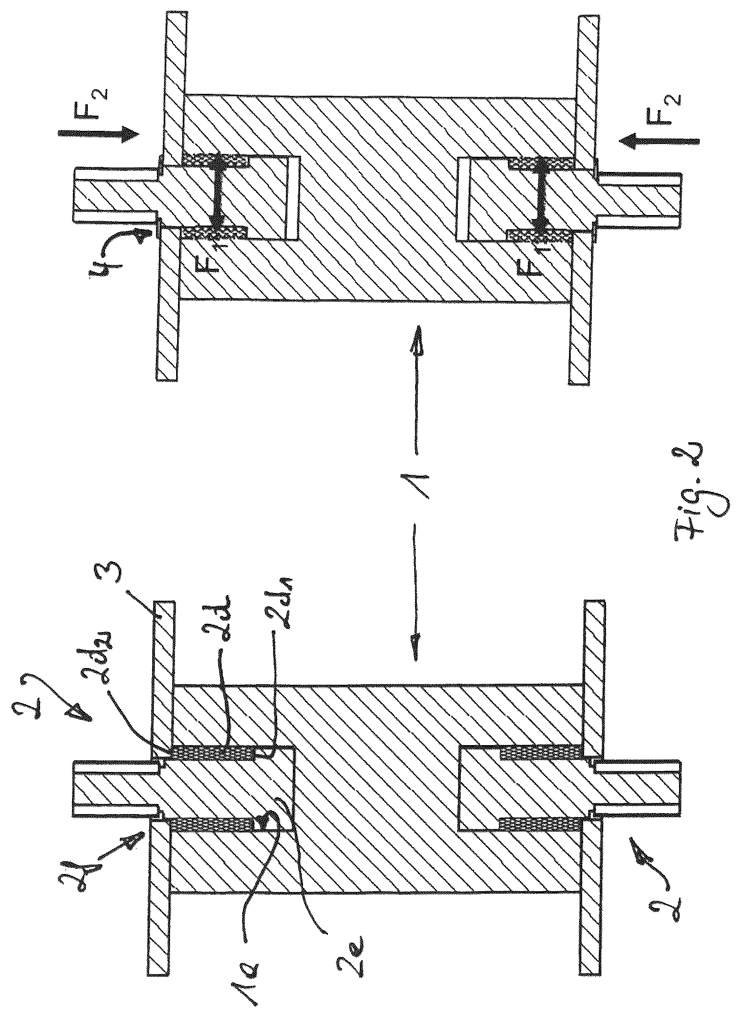 Patent US12599875 Figure 2 – Winding system for winding up concatenated hollow fibers onto a winding core