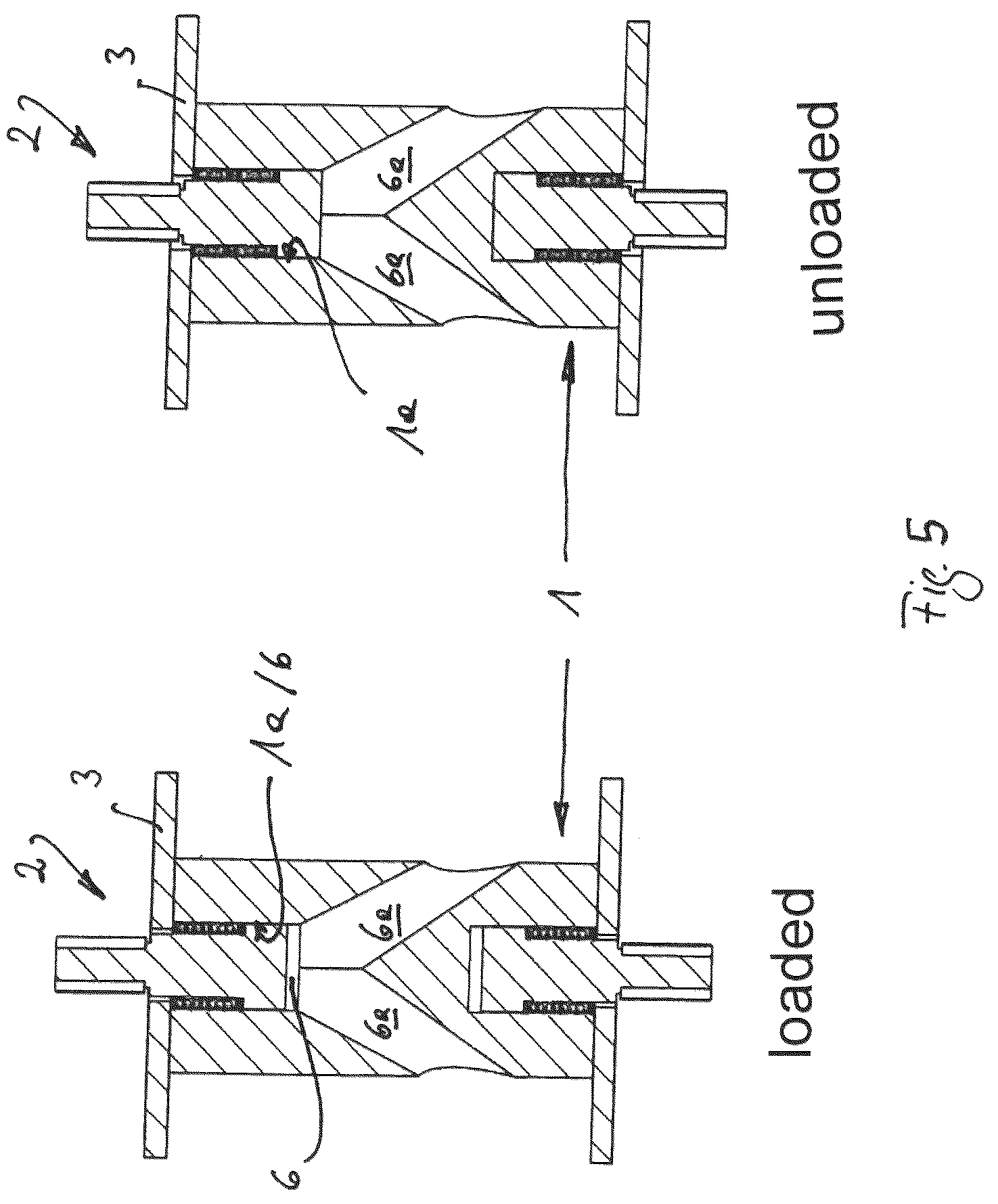 Patent US12599875 Figure 5 – Winding system for winding up concatenated hollow fibers onto a winding core