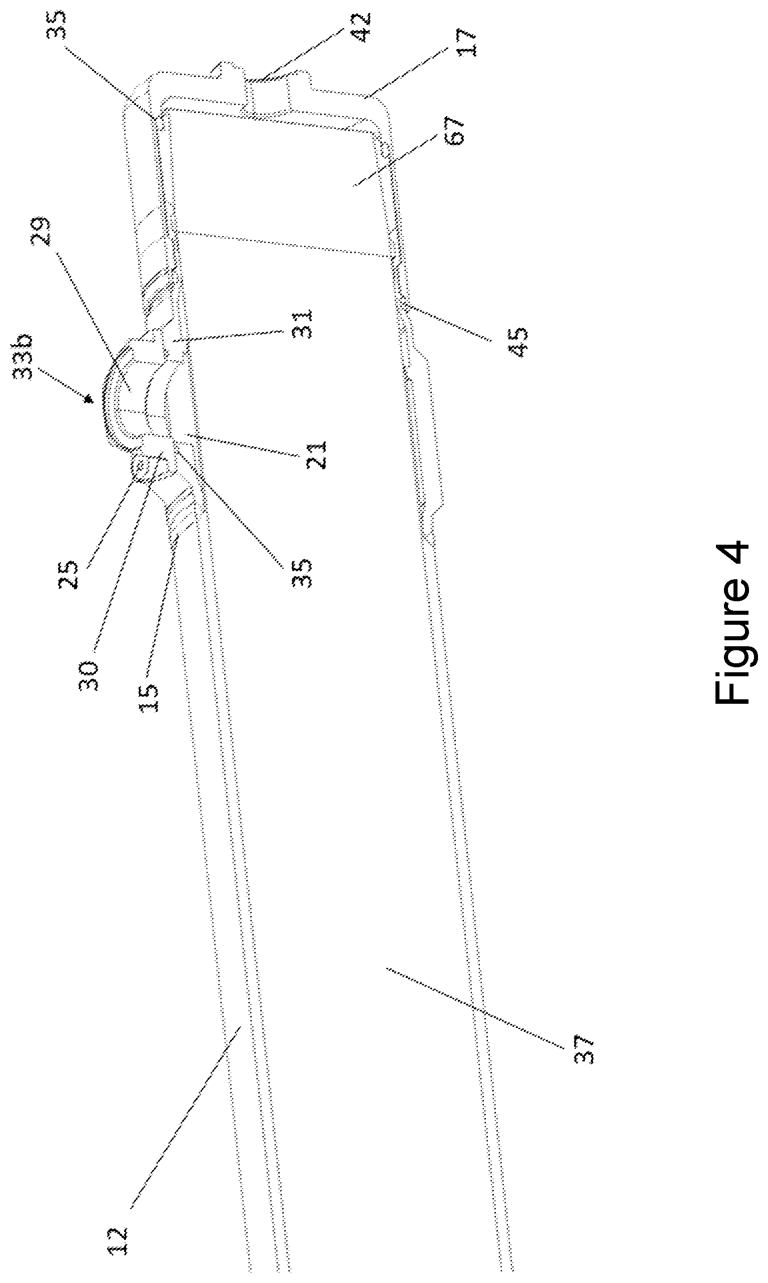Patent US12599876 Figure 4 – Port for membrane module