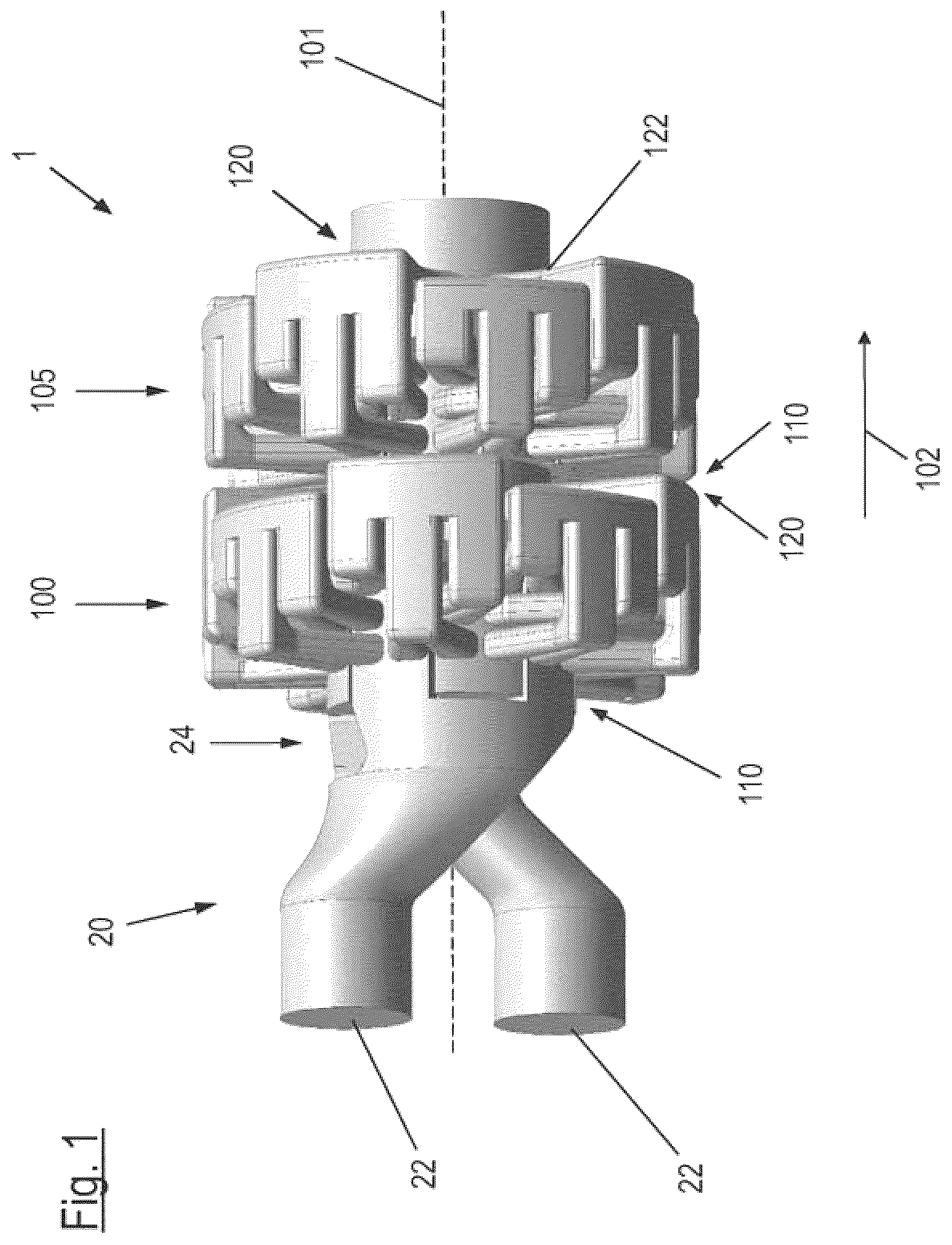 Patent US12599878 Figure 1 – Mixing segment for a static mixer