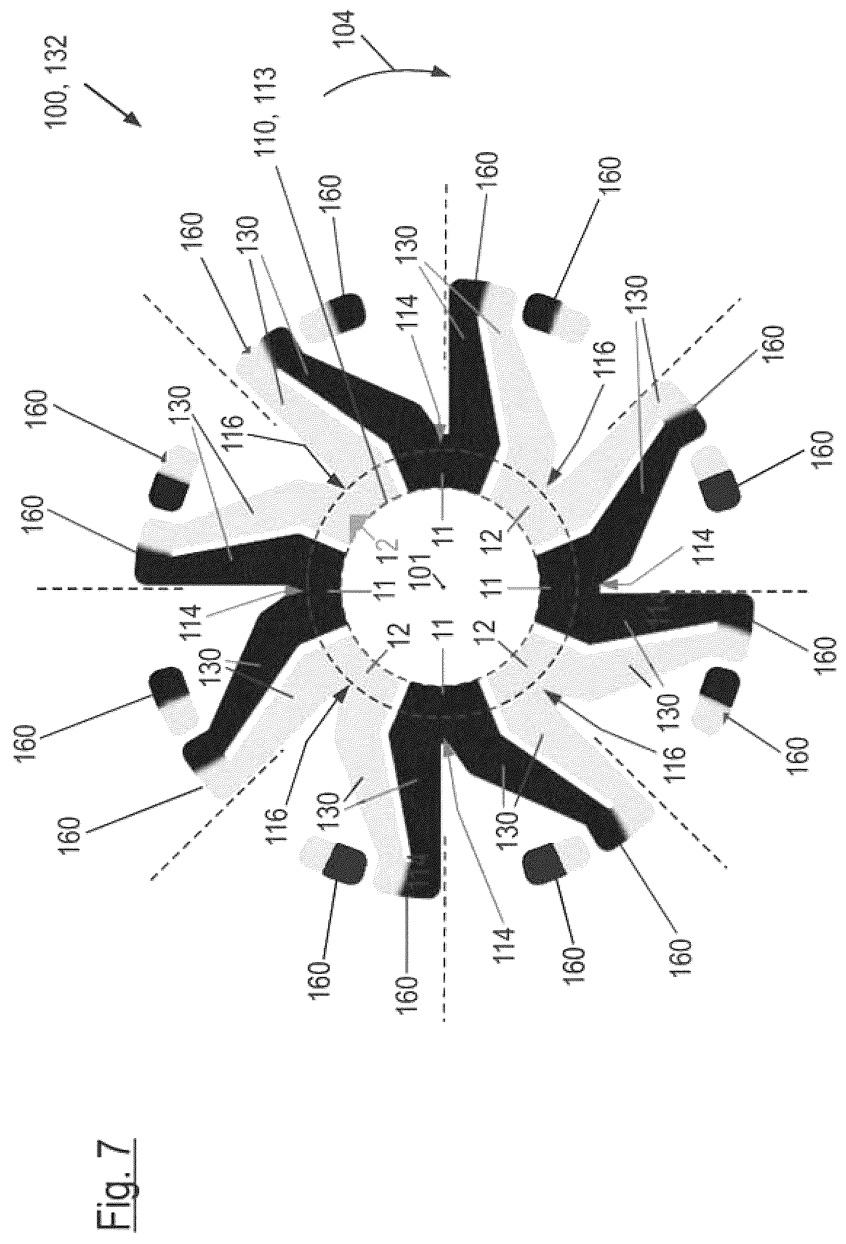 Patent US12599878 Figure 7 – Mixing segment for a static mixer