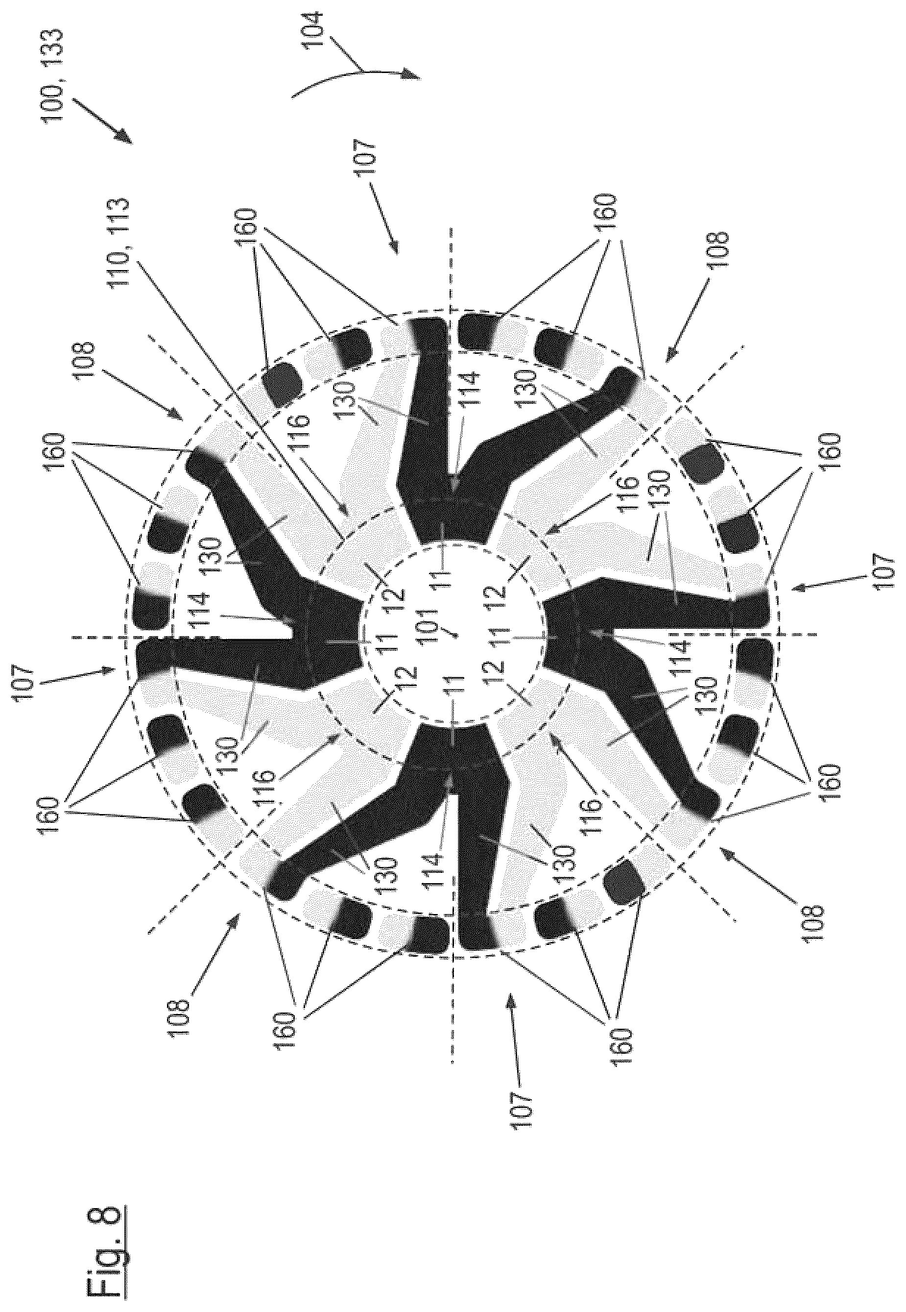 Patent US12599878 Figure 8 – Mixing segment for a static mixer