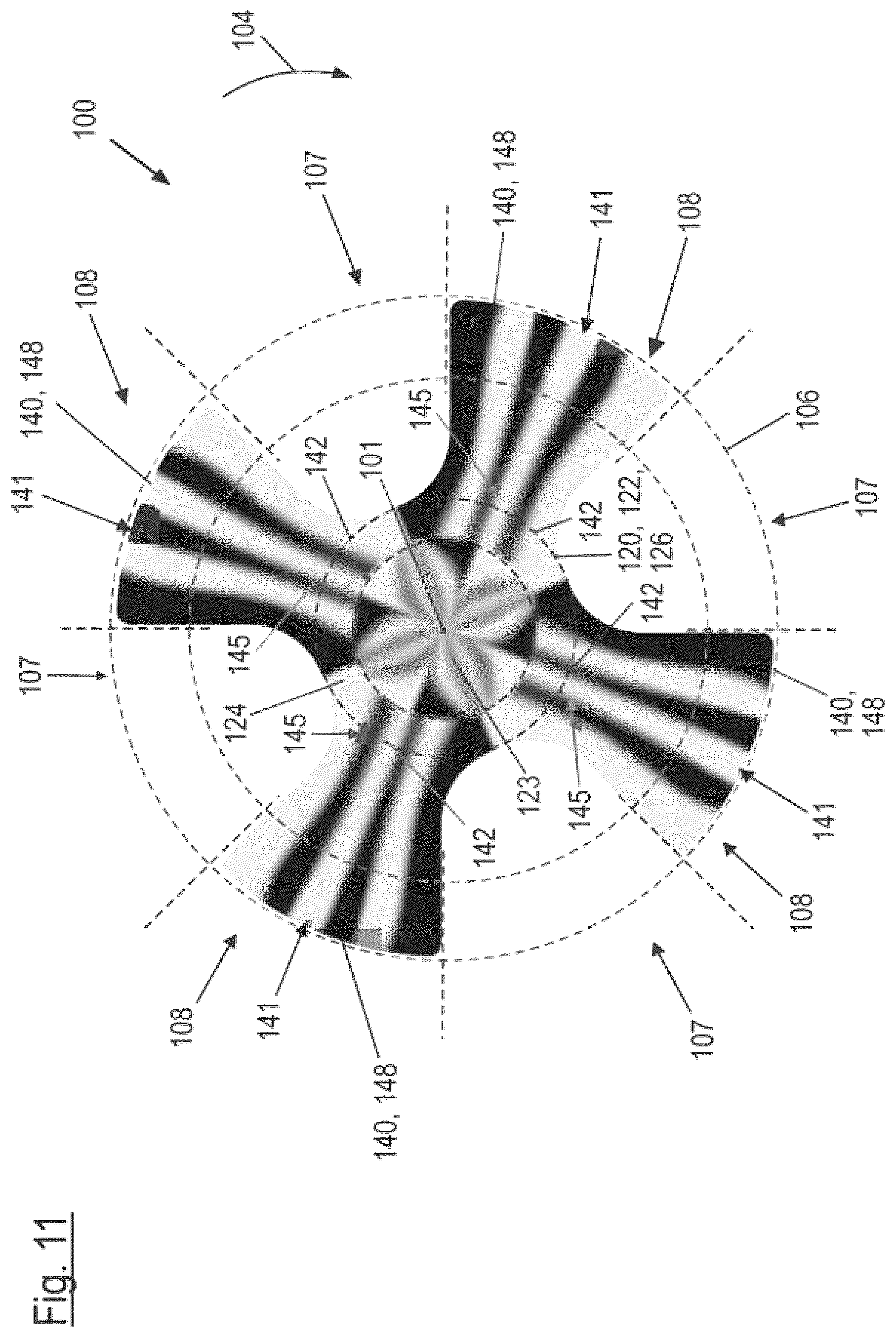 Patent US12599878 Figure 11 – Mixing segment for a static mixer