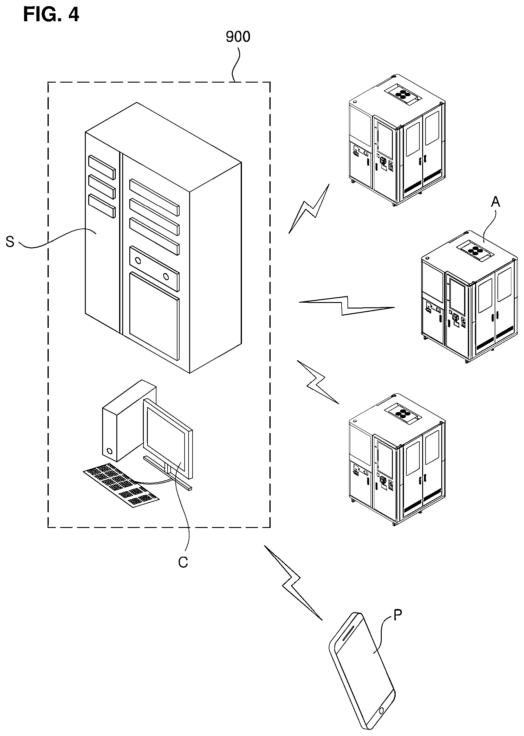 Patent US12599880 Figure 4 – Raw material/container supply device for individual-specific cosmetics manufacturing selling machine