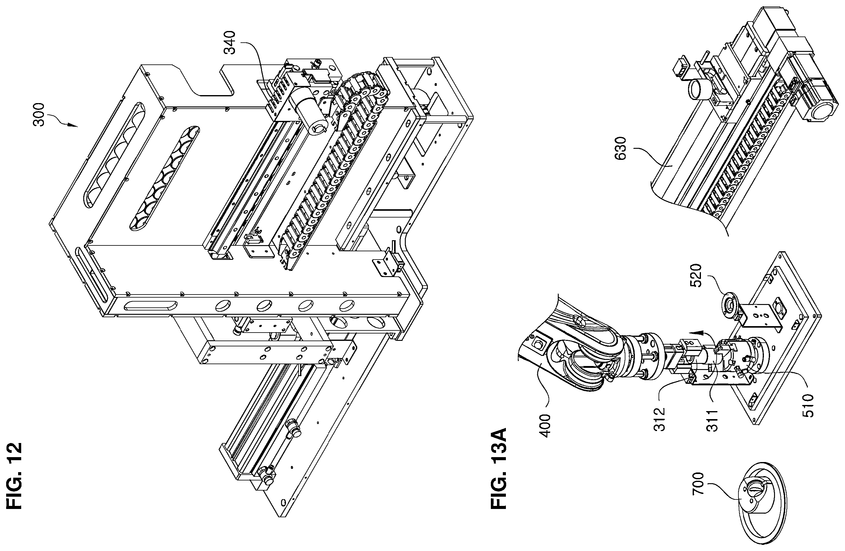 Patent US12599880 Figure 12 – Raw material/container supply device for individual-specific cosmetics manufacturing selling machine