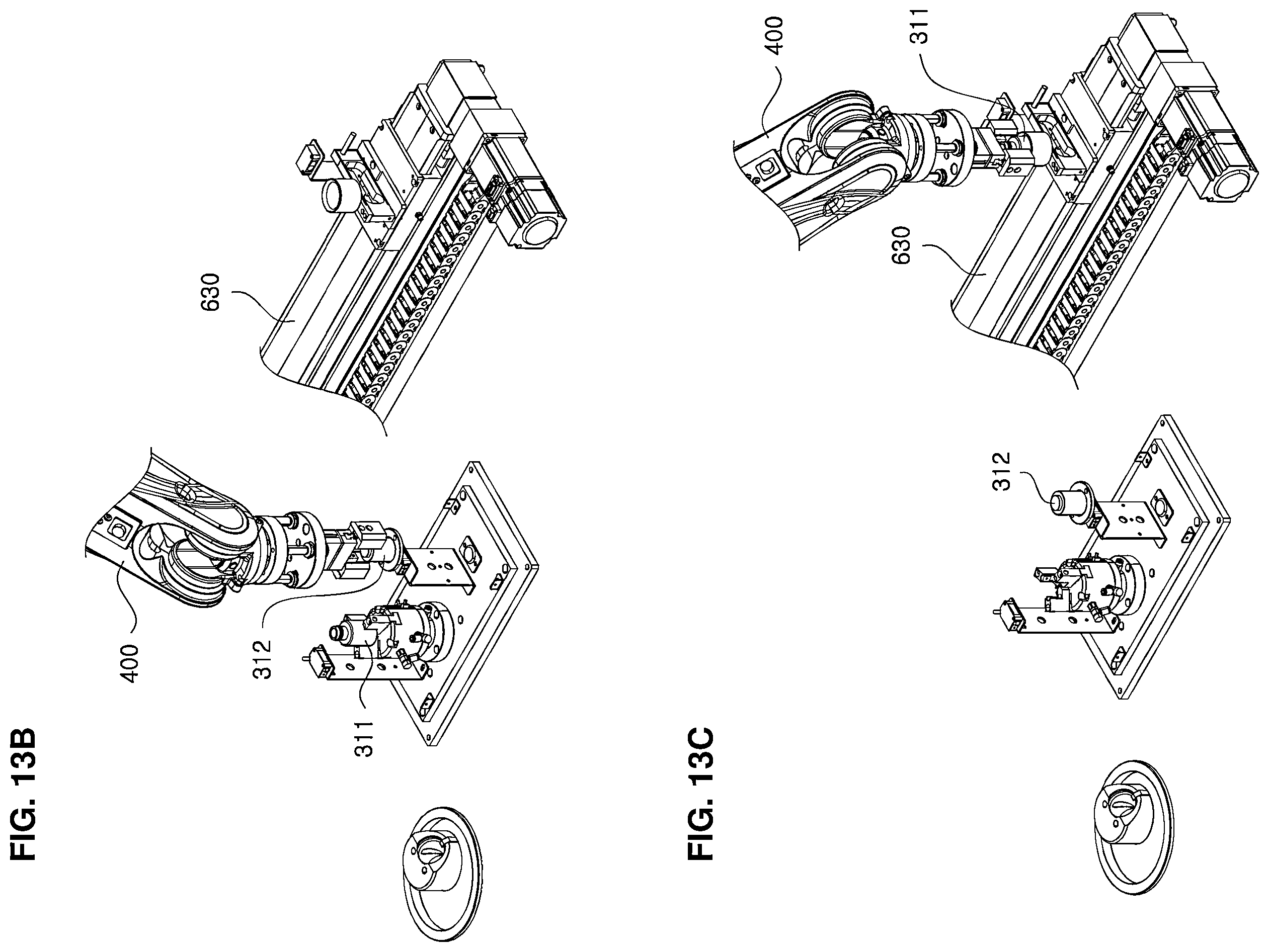 Patent US12599880 Figure 13 – Raw material/container supply device for individual-specific cosmetics manufacturing selling machine