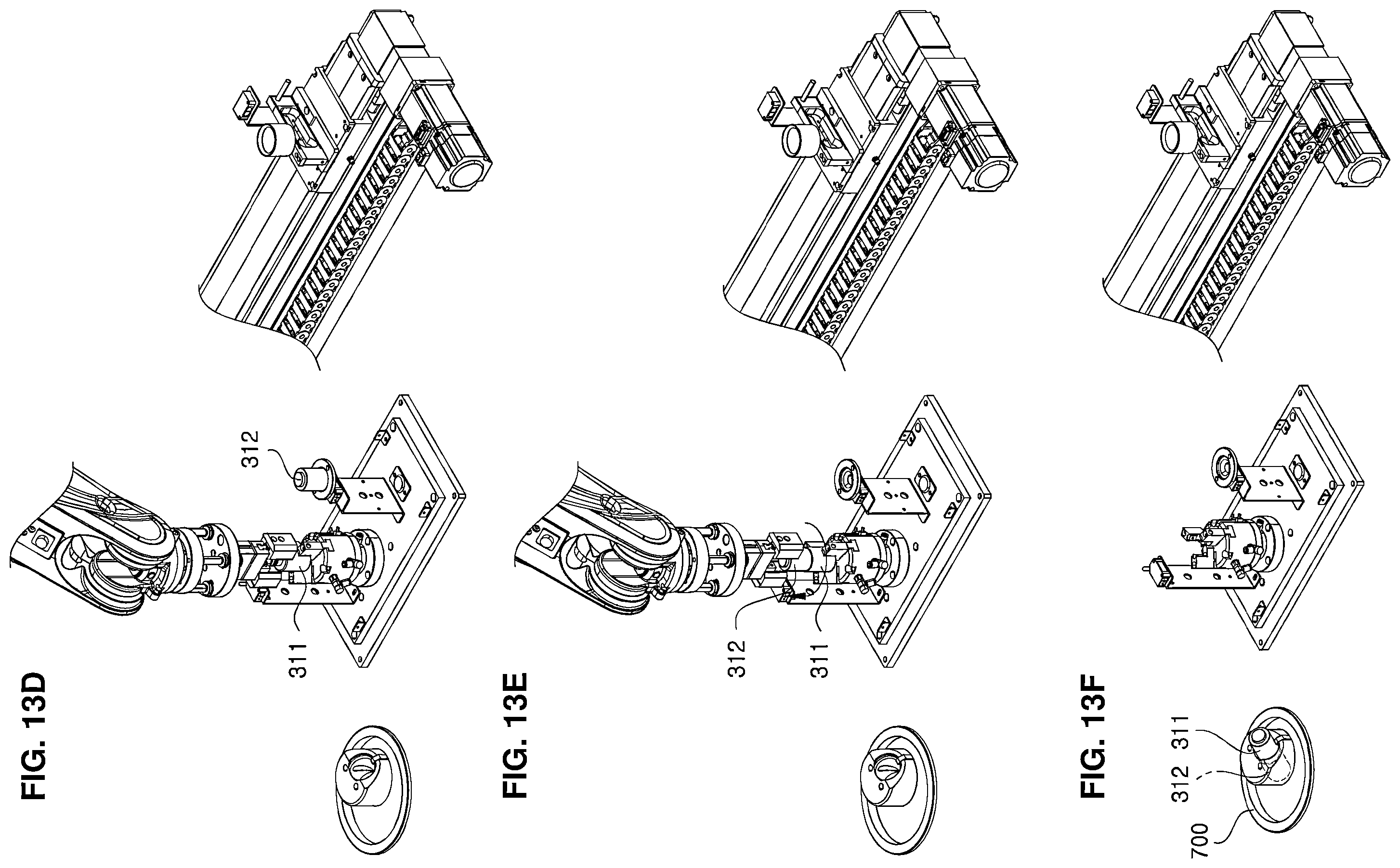 Patent US12599880 Figure 14 – Raw material/container supply device for individual-specific cosmetics manufacturing selling machine