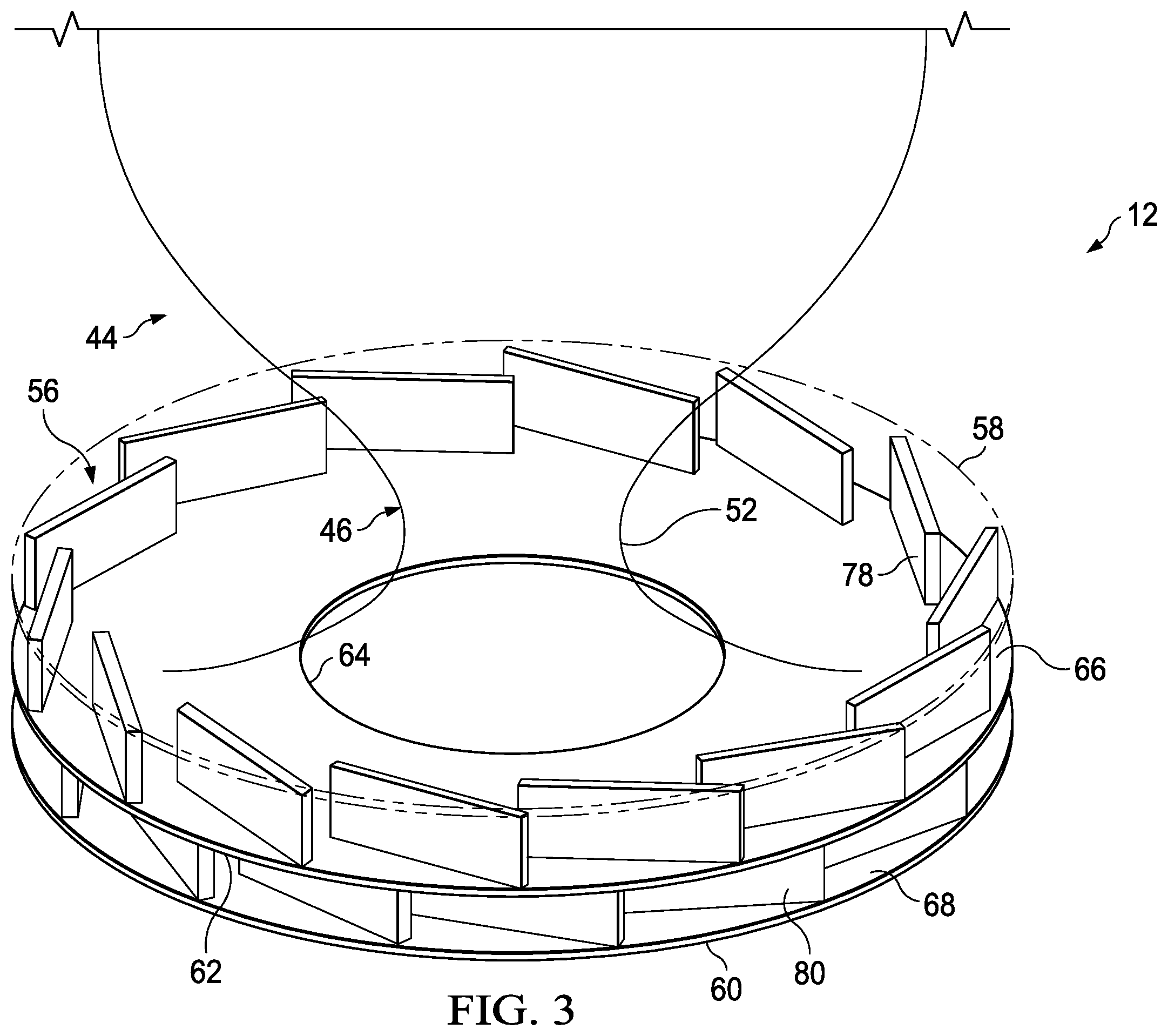 Patent US12599886 Figure 3 – Reactor for the conversion of hydrocarbons and method