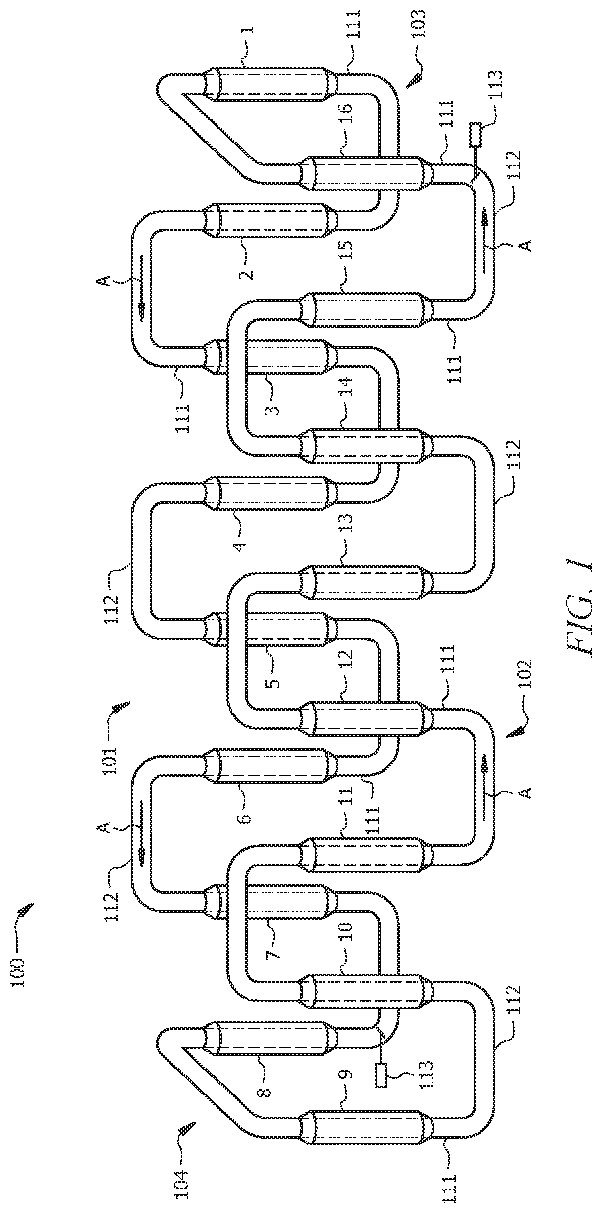 Patent US12599887 Figure 1 – Loop slurry reactor cooling processes and systems