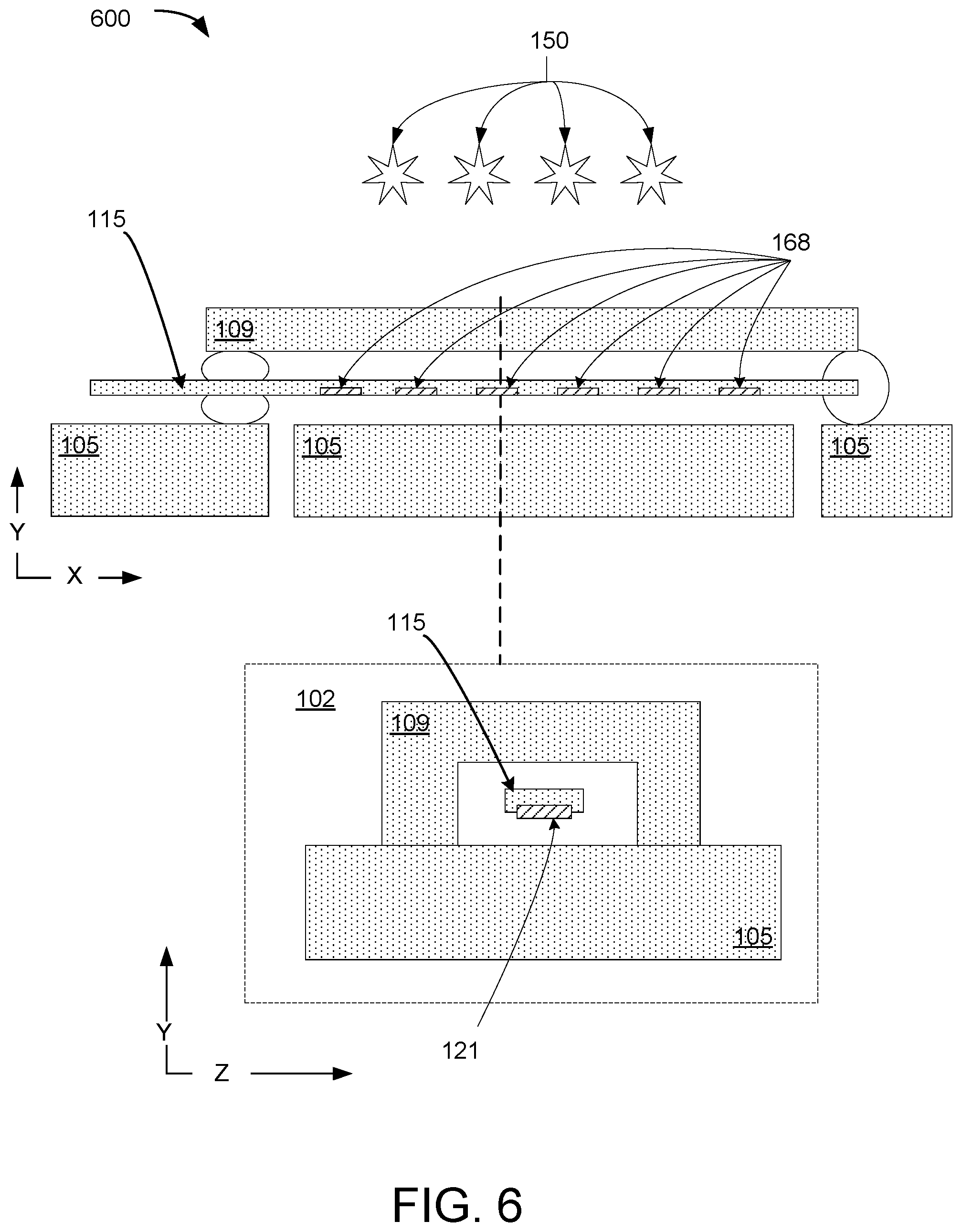 Patent US12599901 Figure 6 – Microfluidic reaction chamber with a reaction chamber circuit