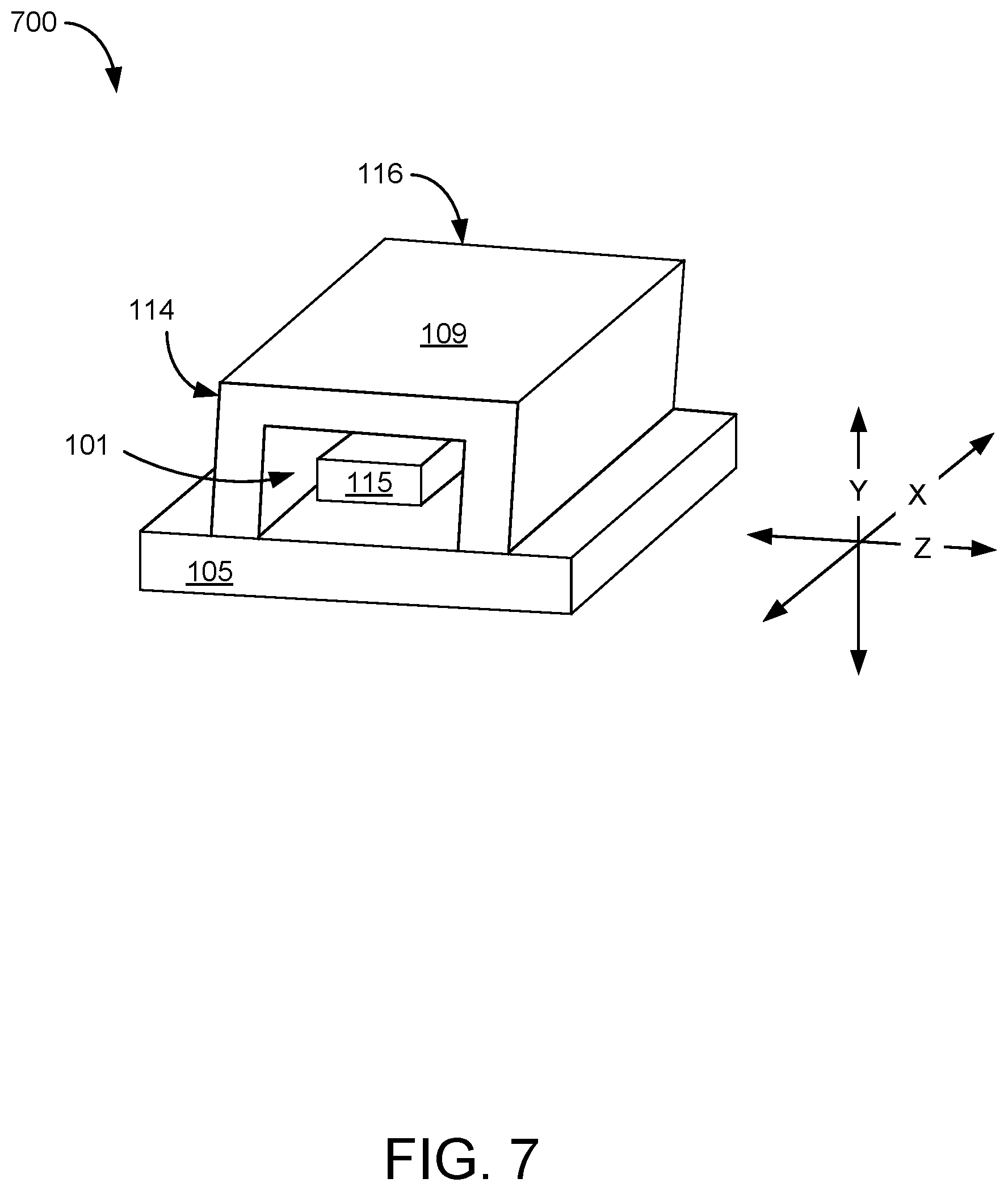 Patent US12599901 Figure 7 – Microfluidic reaction chamber with a reaction chamber circuit