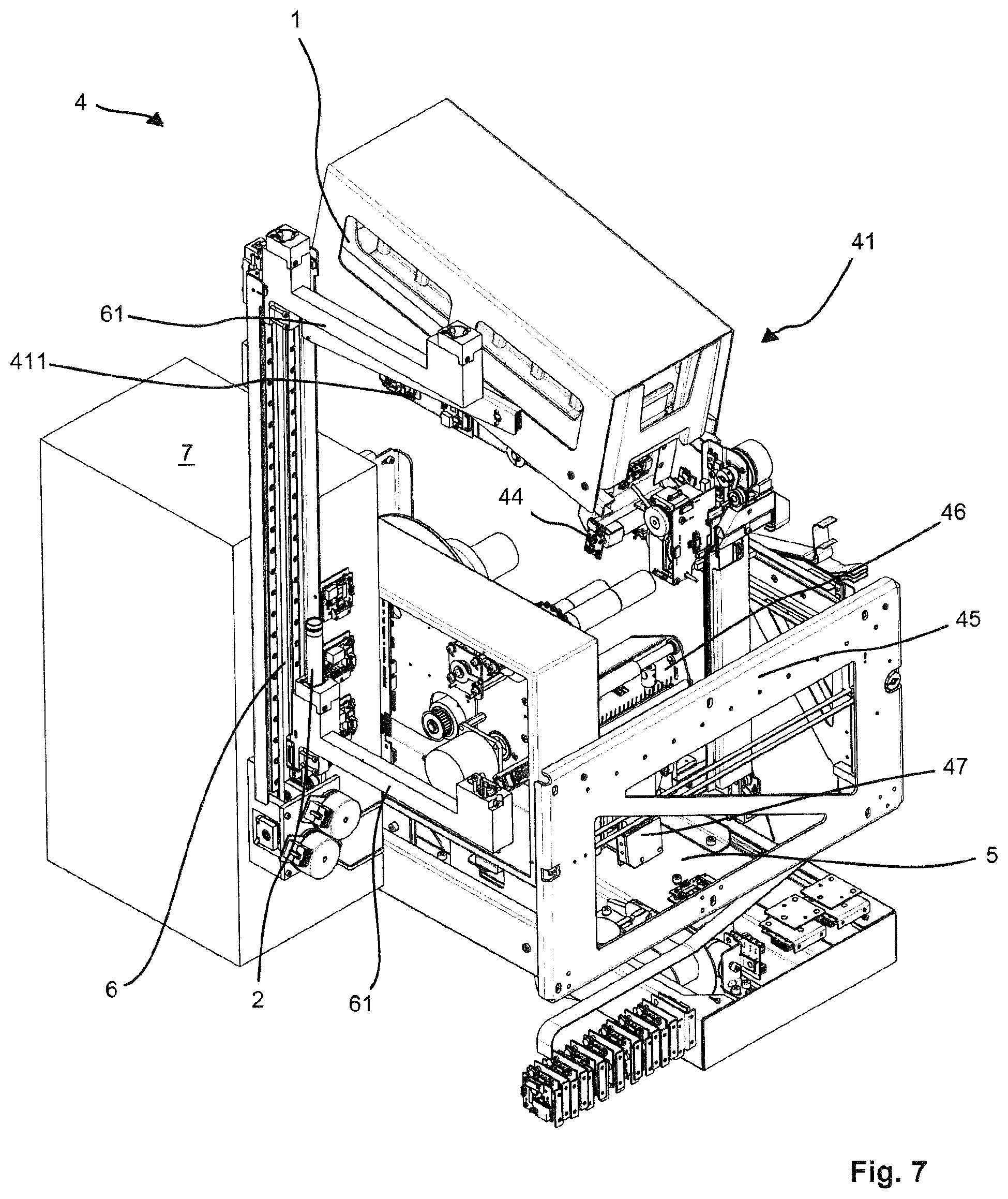 Patent US12599909 Figure 4 – Tube tray for secondary tubes, secondary tube handling module, and method of handling secondary tubes in an automated processing system