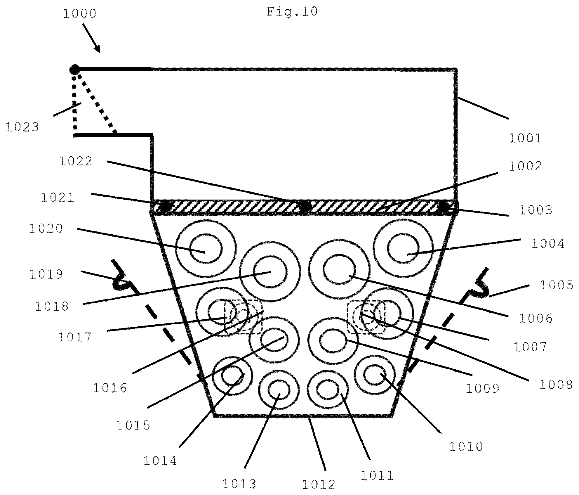 Patent US12599910 Figure 10 – Configurable, compact, multi-variant recyclable material fragmentation apparatus and method