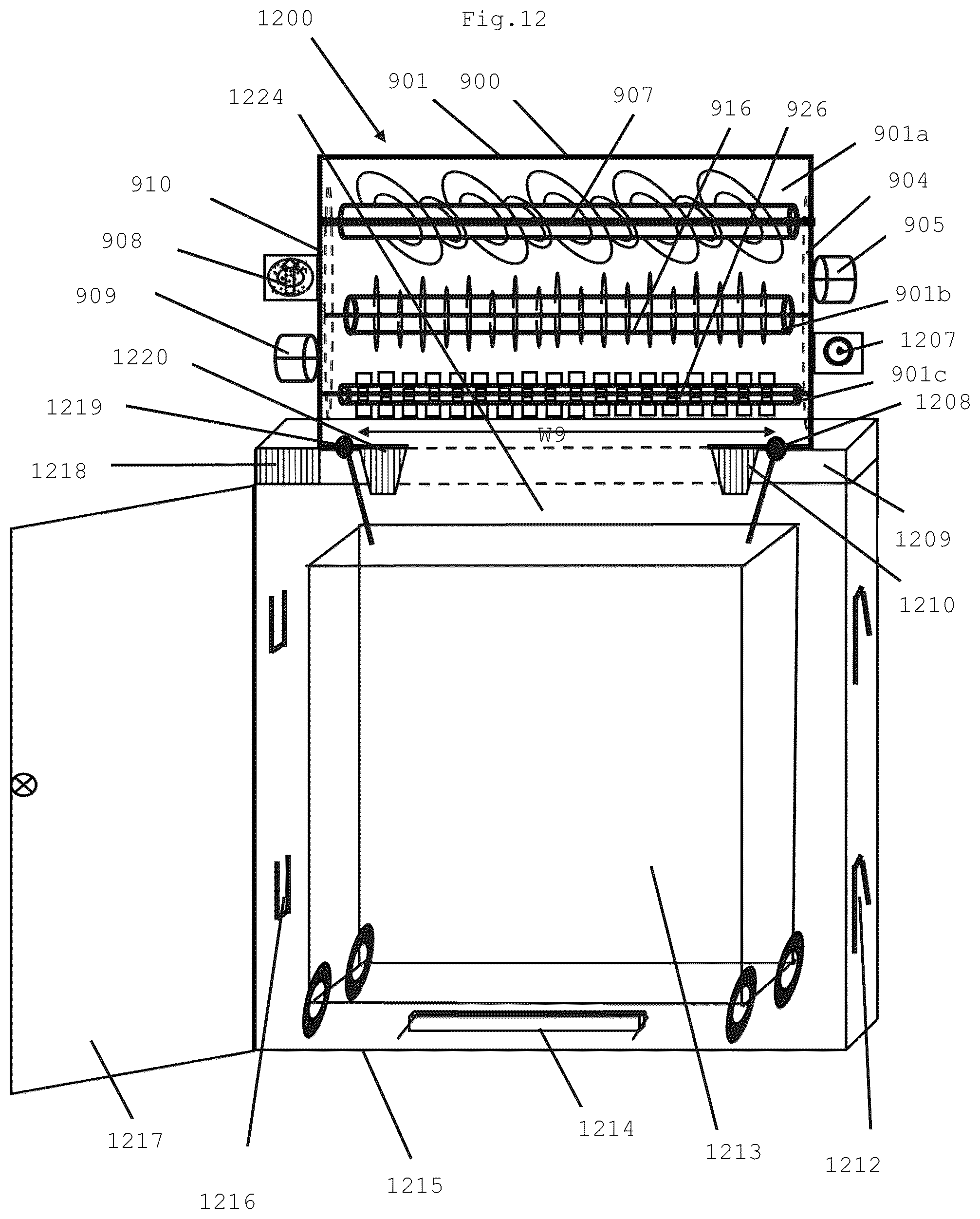 Patent US12599910 Figure 13 – Configurable, compact, multi-variant recyclable material fragmentation apparatus and method