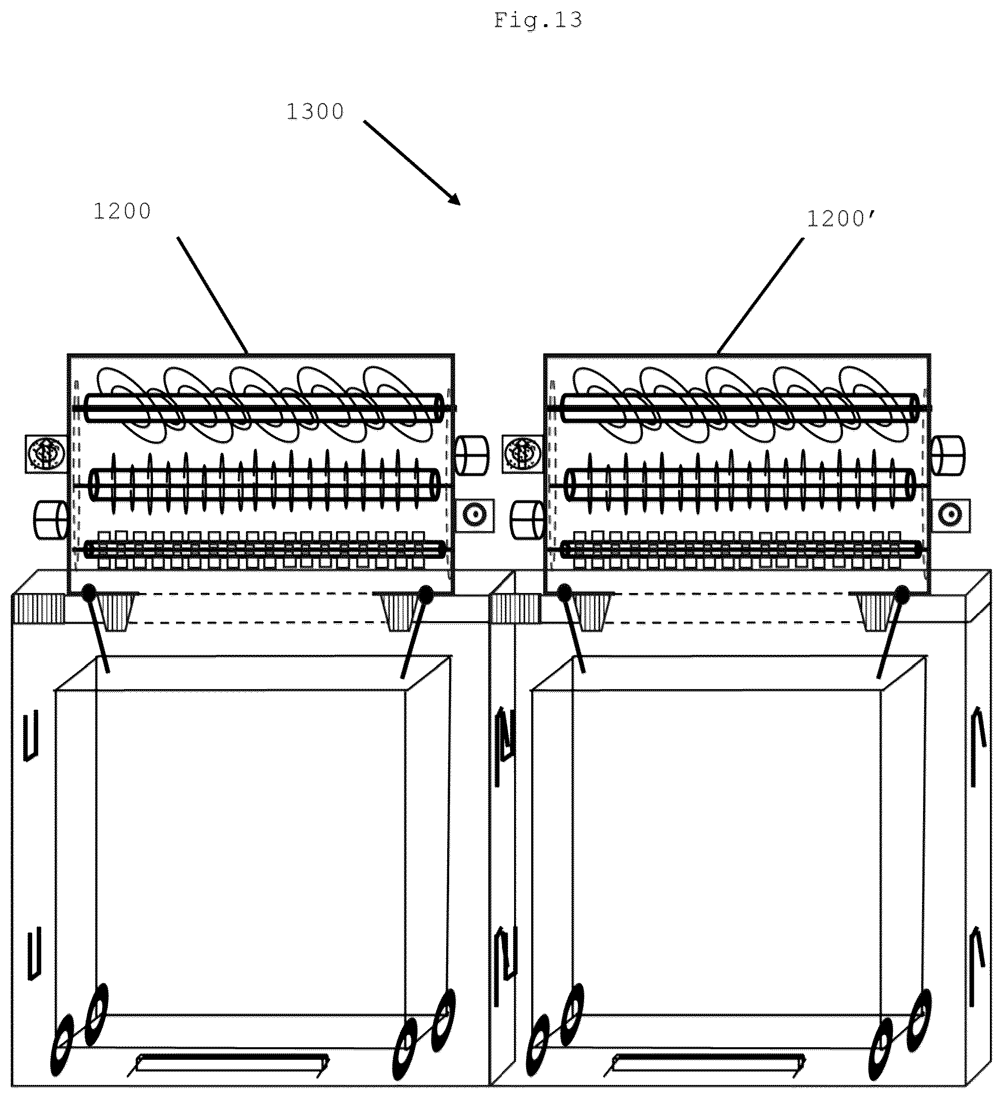 Patent US12599910 Figure 14 – Configurable, compact, multi-variant recyclable material fragmentation apparatus and method