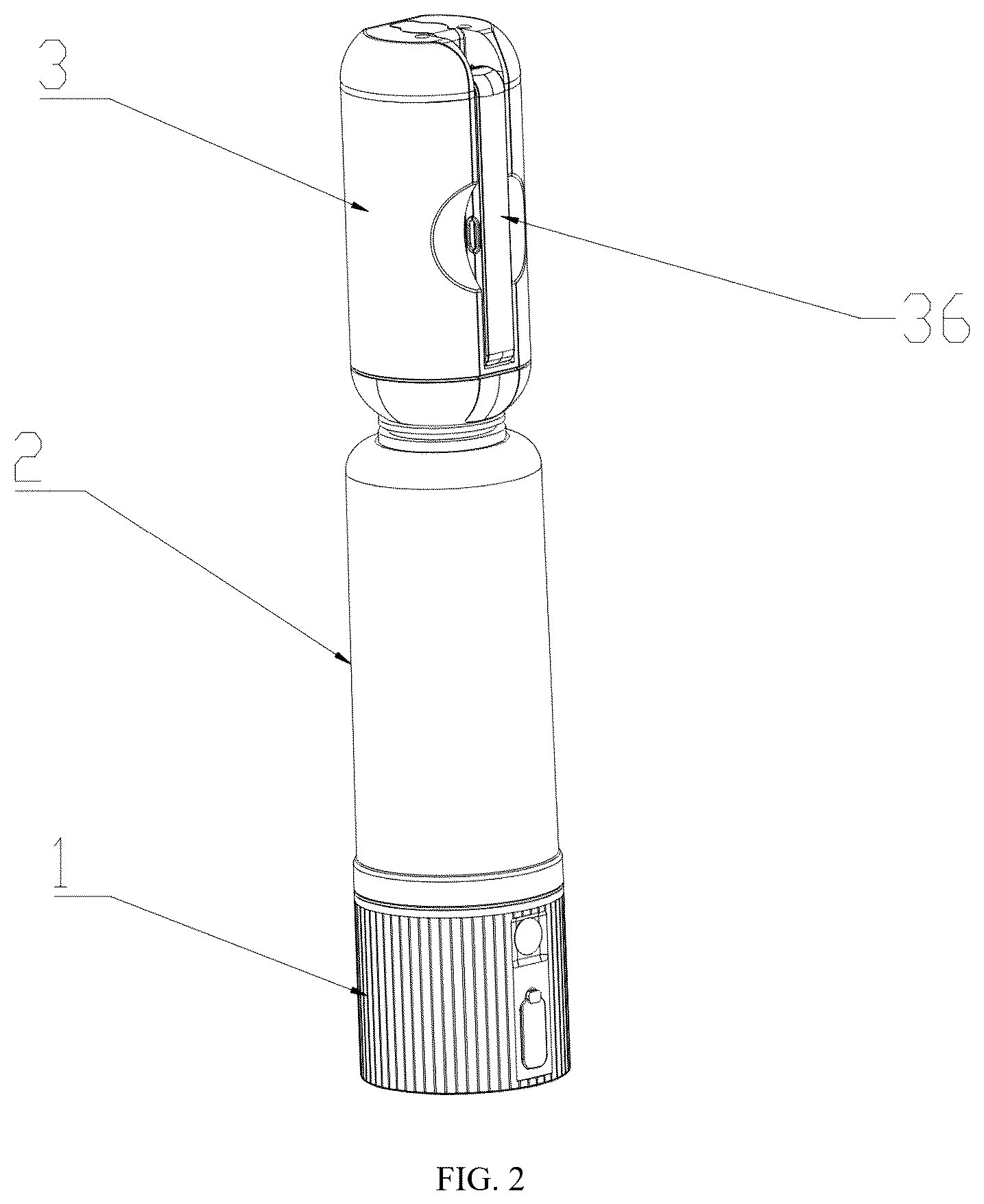 Patent US12599918 Figure 2 – Heatable portable irrigator