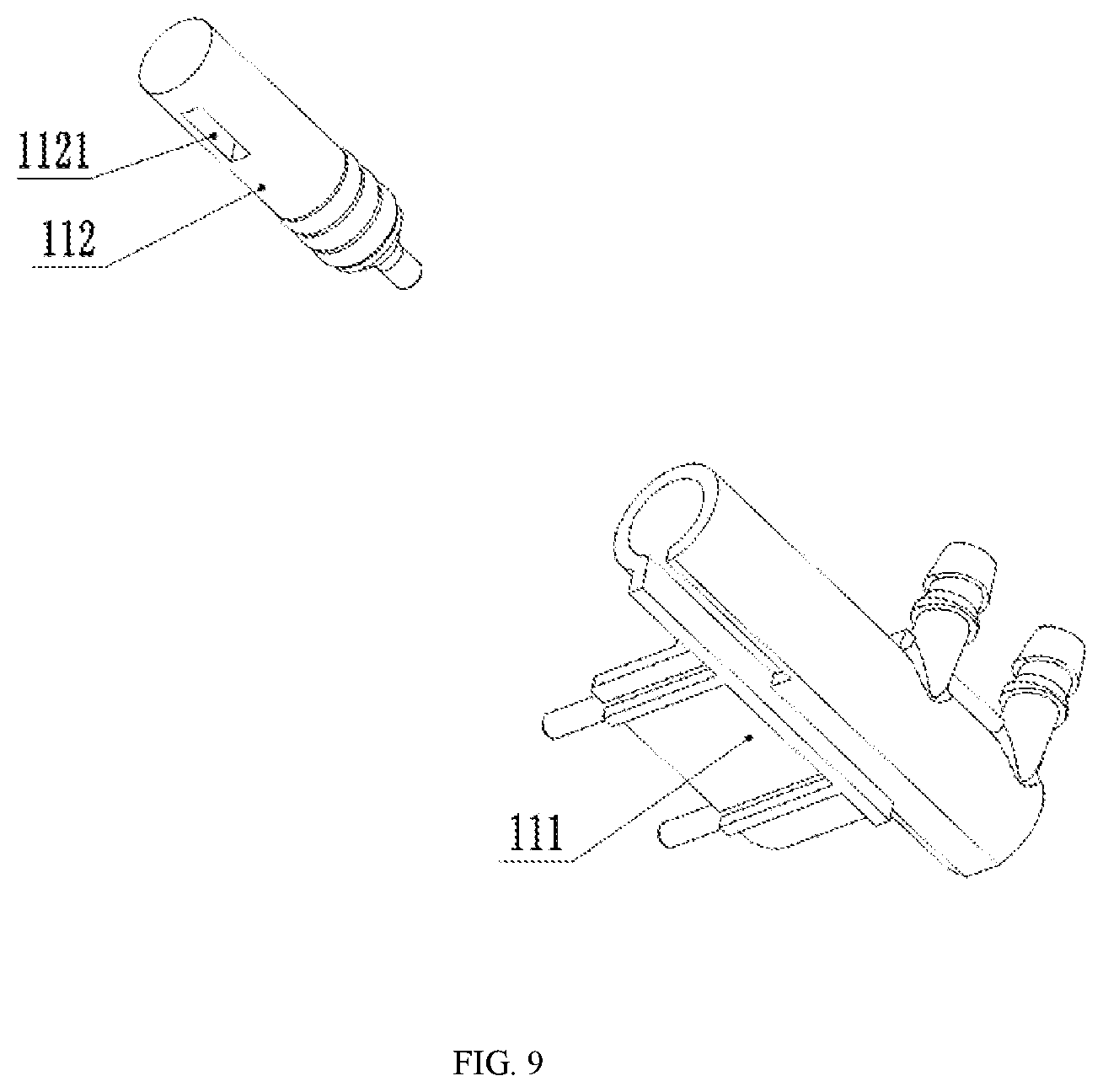 Patent US12599920 Figure 9 – Hand-held wireless electric sprayer