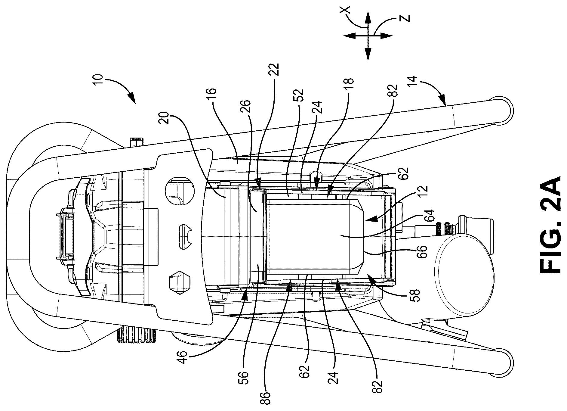 Patent US12599921 Figure 3 – Fluid sprayer with covered battery
