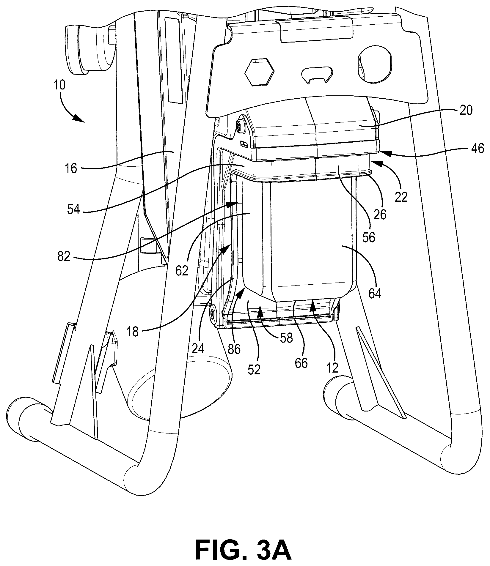 Patent US12599921 Figure 5 – Fluid sprayer with covered battery