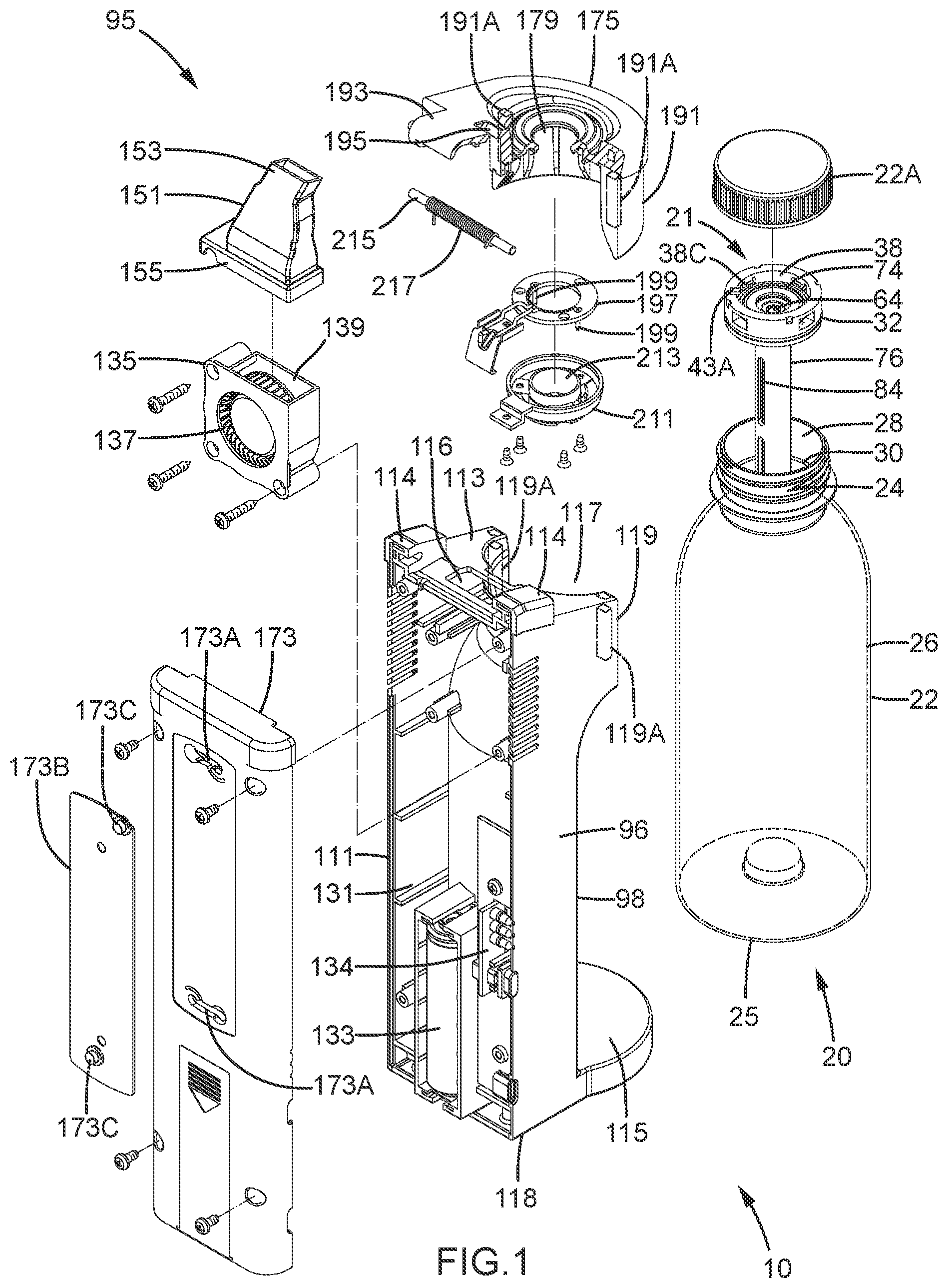 Patent US12599924 — Atomization bottle and liquid atomization device including the atomization bottle — Figure 1