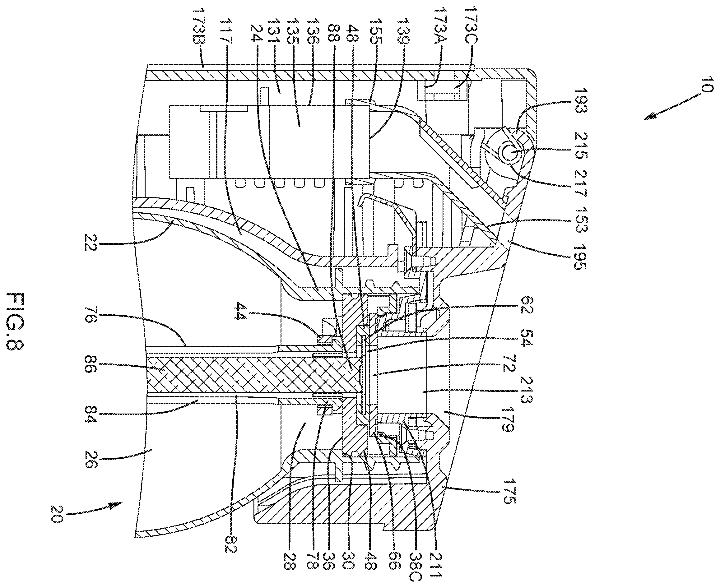 Patent US12599924 Figure 8 – Atomization bottle and liquid atomization device including the atomization bottle