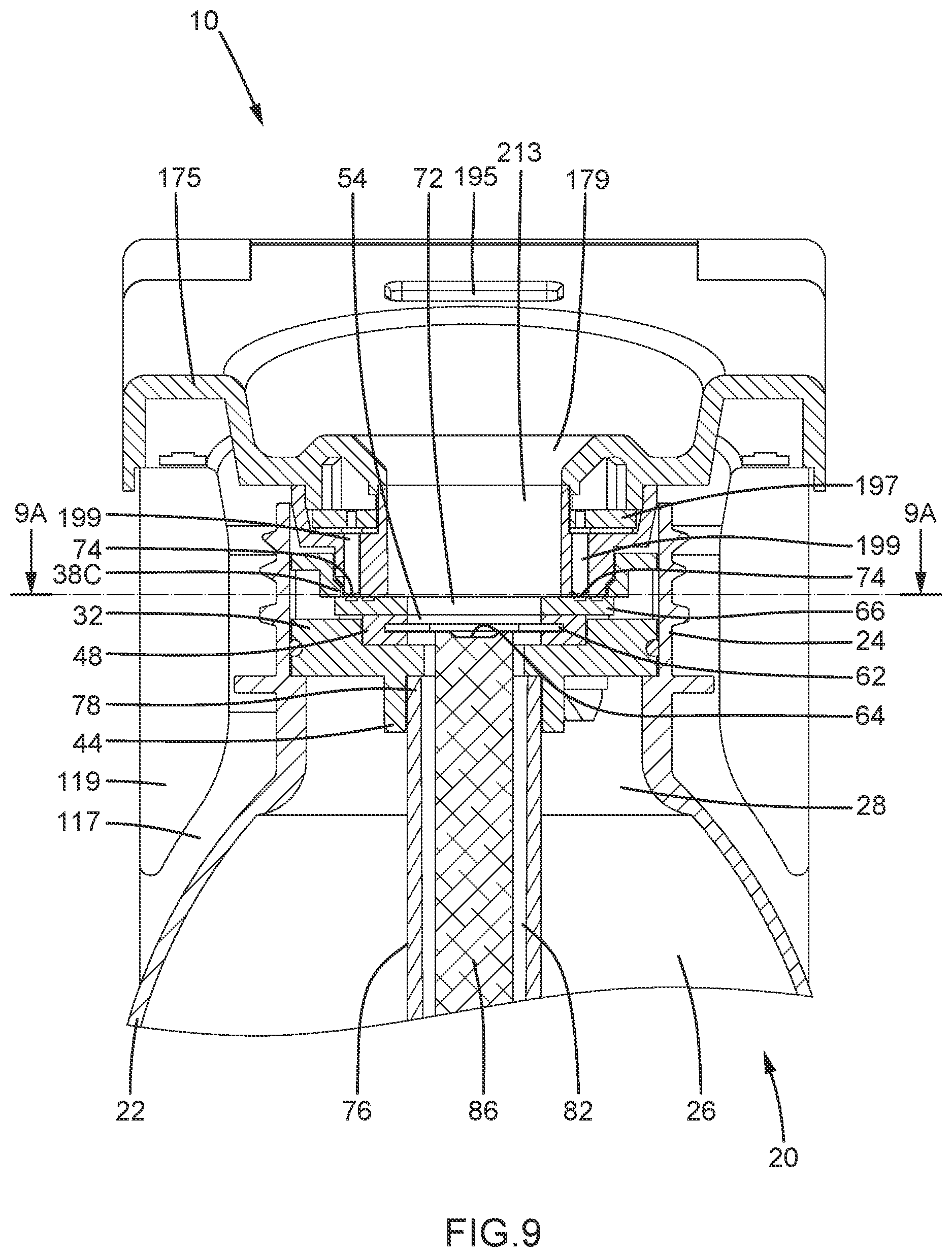 Patent US12599924 Figure 9 – Atomization bottle and liquid atomization device including the atomization bottle