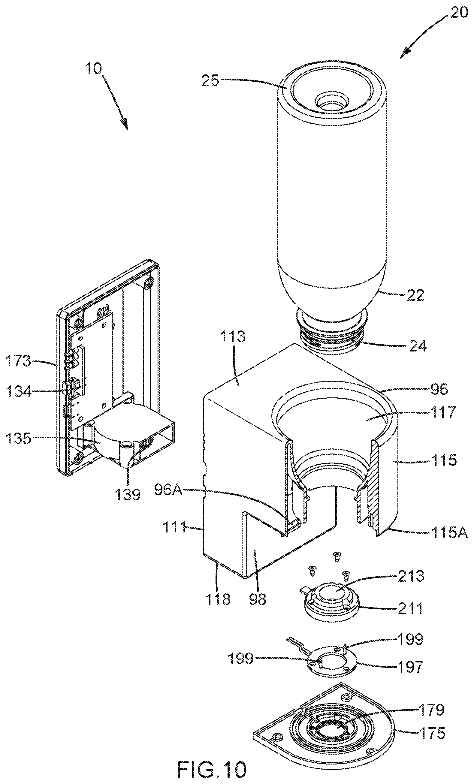 Patent US12599924 Figure 11 – Atomization bottle and liquid atomization device including the atomization bottle