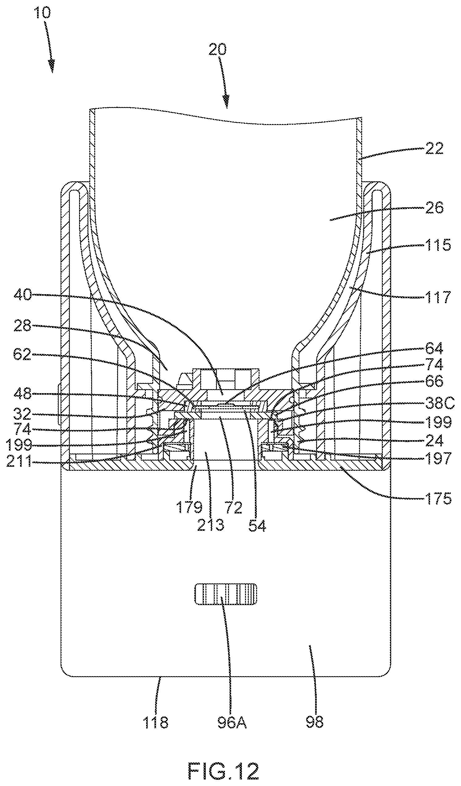 Patent US12599924 Figure 13 – Atomization bottle and liquid atomization device including the atomization bottle