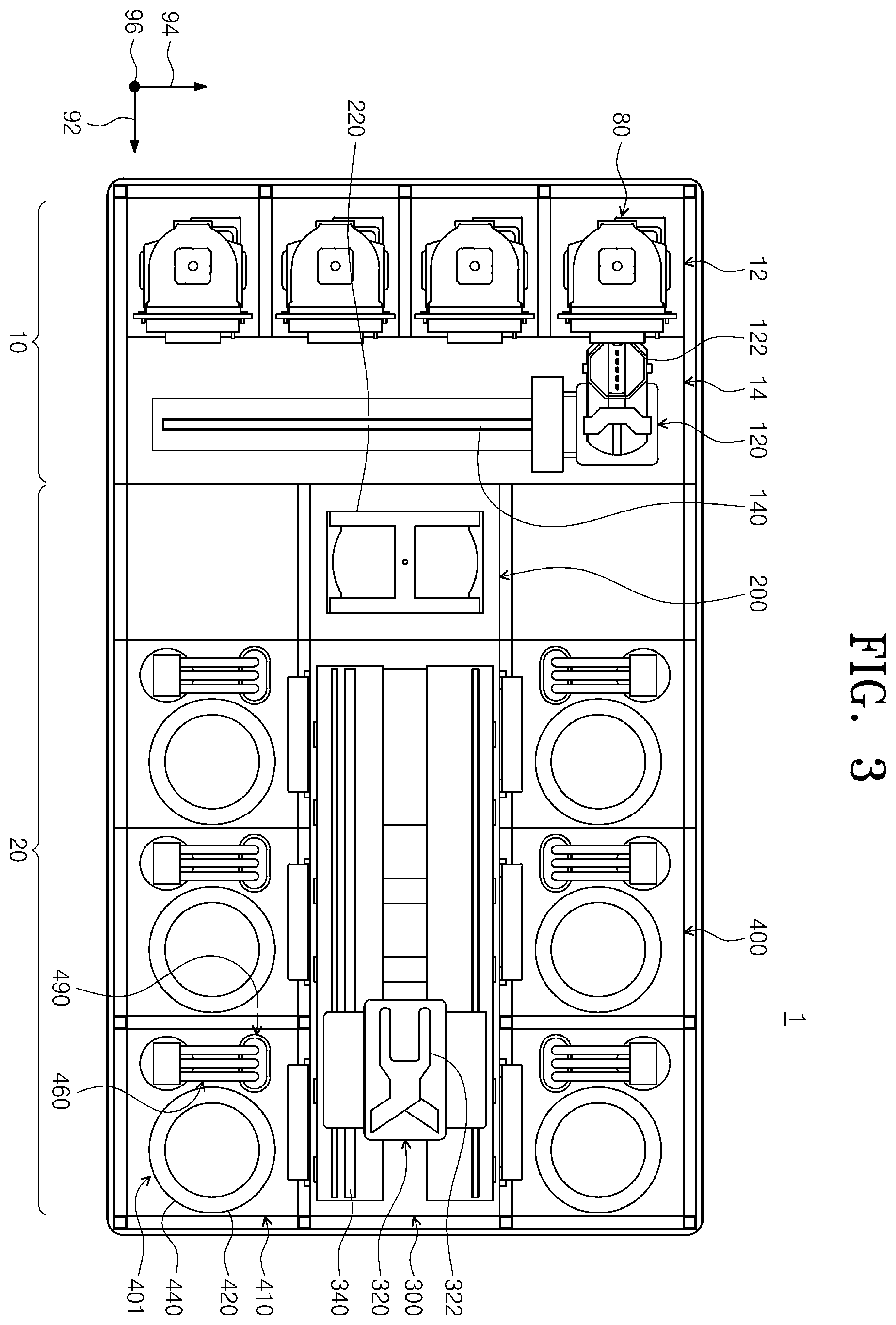 Patent US12599926 Figure 3 – Home port and a substrate-treating apparatus for exhausting fume from a treatment liquid